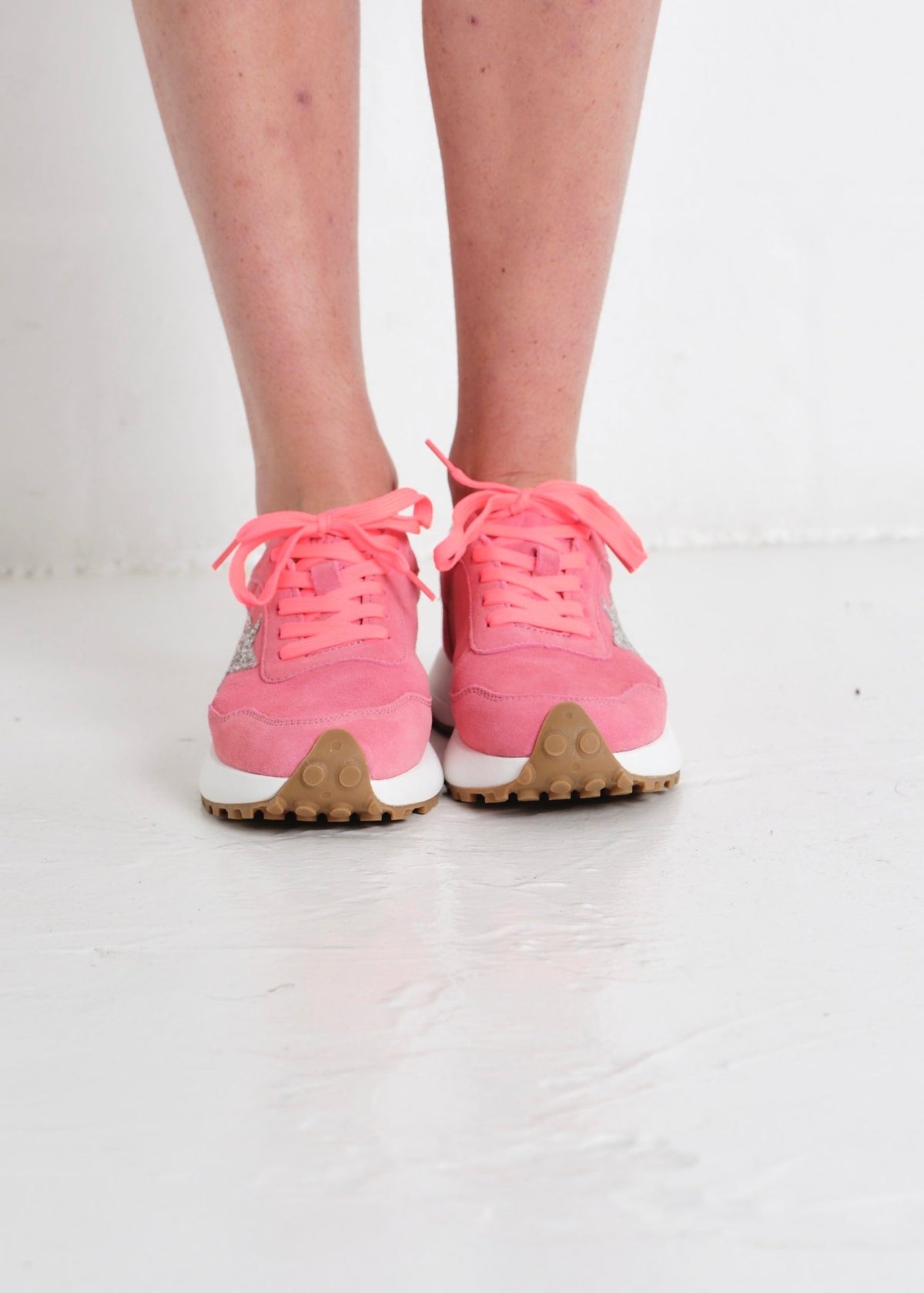 View our Julz Hunter Leather Sneaker In Pink - by Tribute Store
