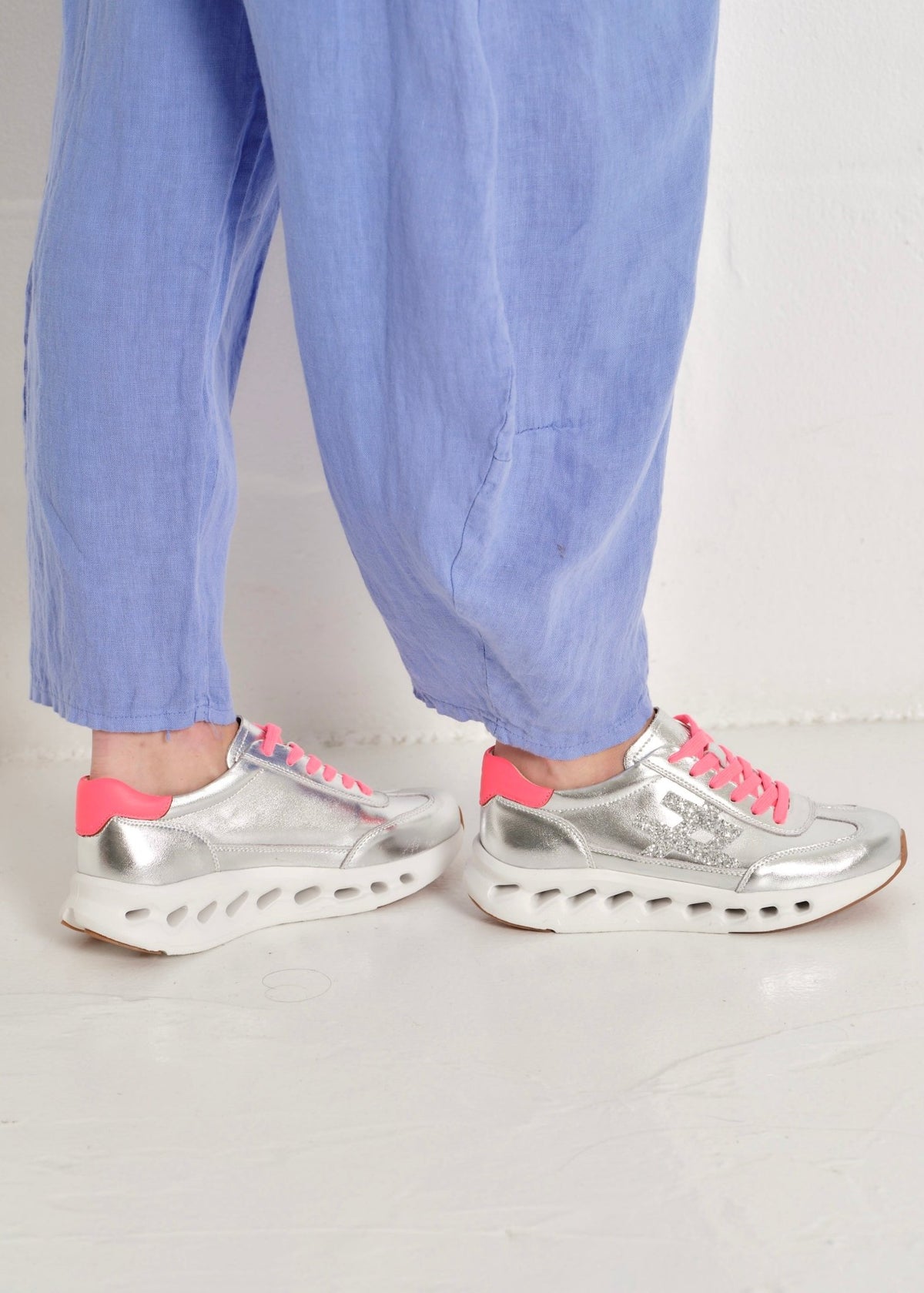 View our Julz Lumi Leather Sneaker In Aero Metallic Silver - by Tribute Store