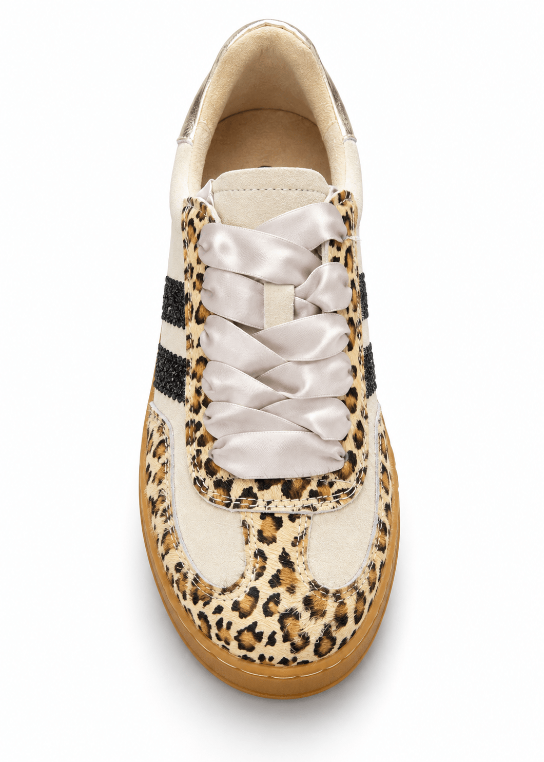 View our Julz Shiloh Leather Sneaker With Leopard Stripes In Beige - by Tribute Store