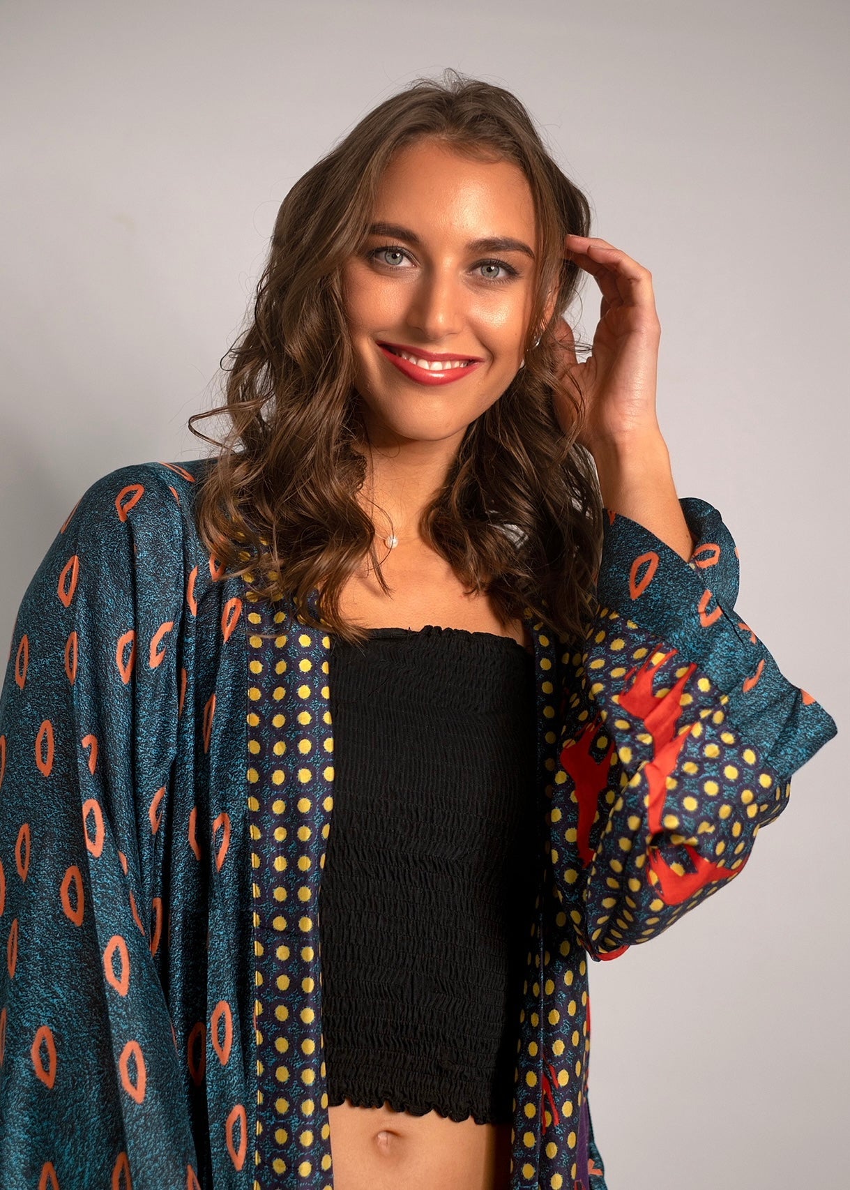 View our Kaftan With Rhino Print Navy - by Tribute Store