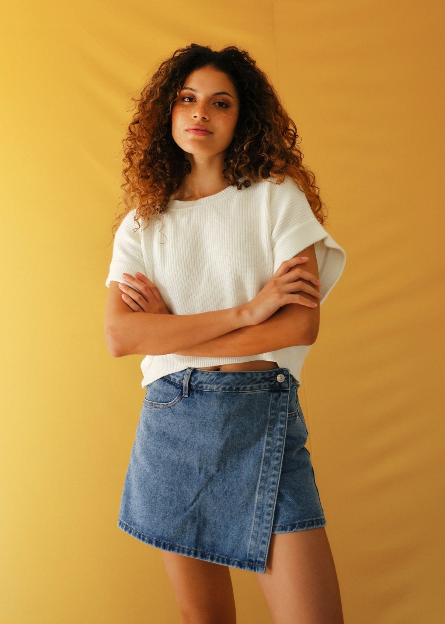 View our Klara Denim Skorts - by Tribute Store