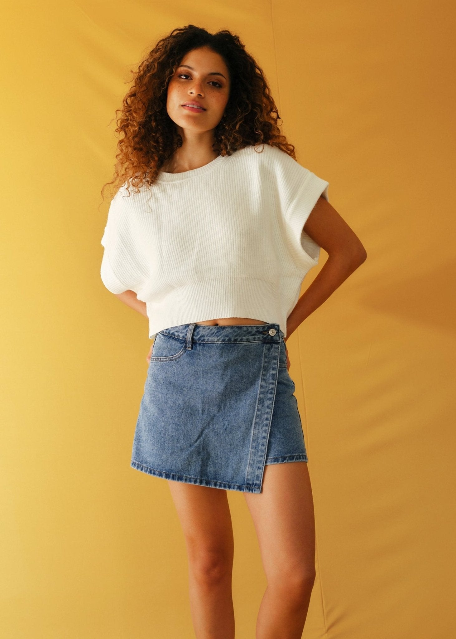 View our Klara Denim Skorts - by Tribute Store