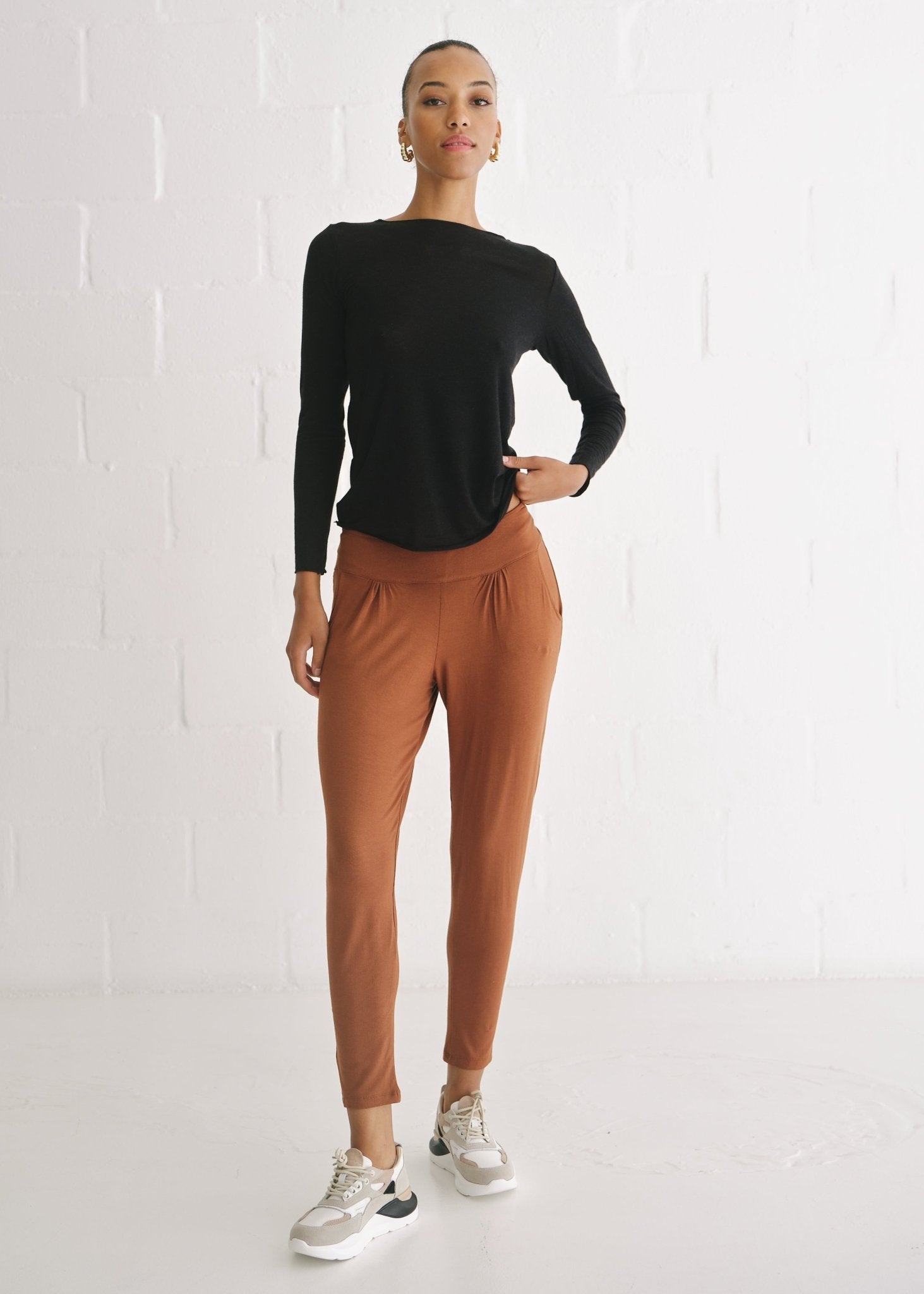 View our Leah Italian Cashmere Blend Sheer Top In Black - by Tribute Store