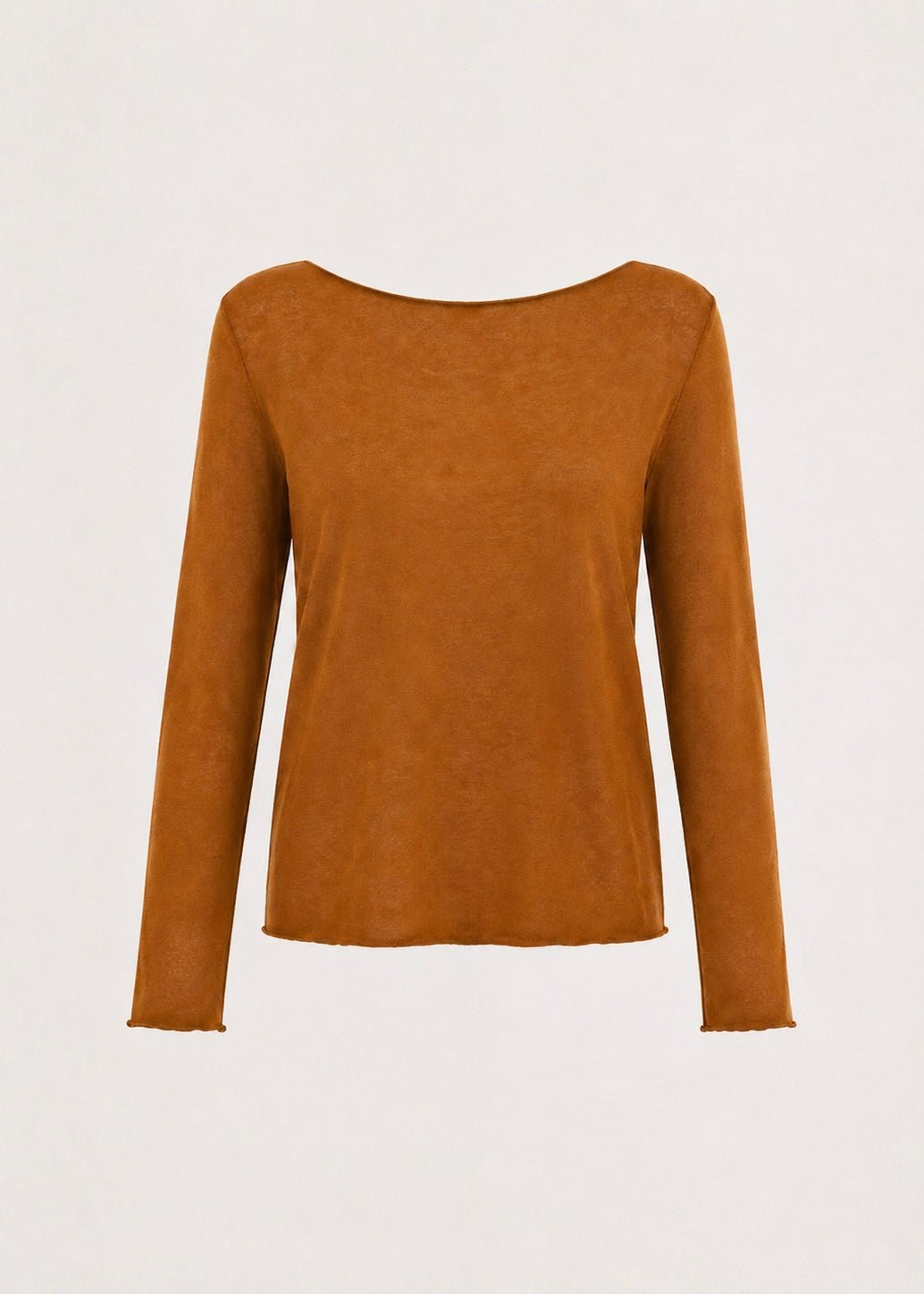 View our Leah Italian Cashmere Blend Sheer Top In Mustard - by Tribute Store