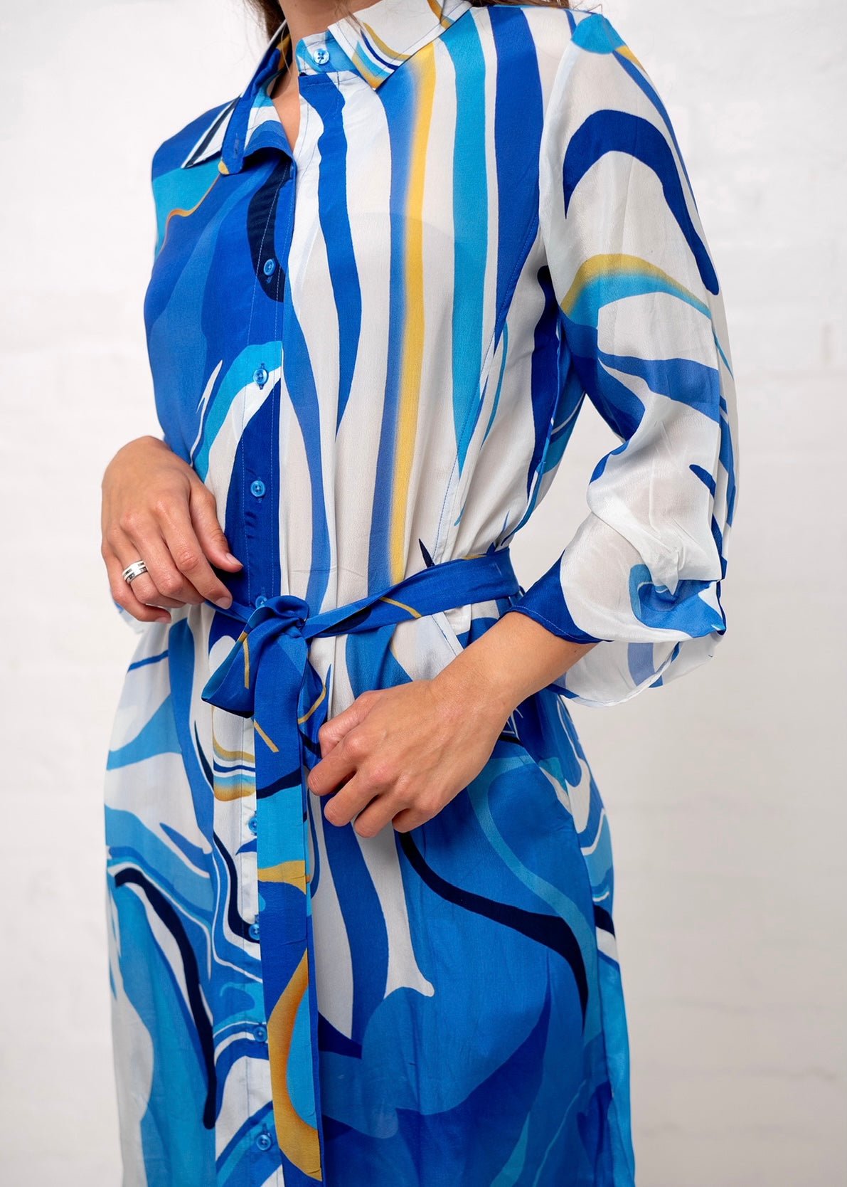 View our Leila Dress in Blue Rays - by Tribute Store