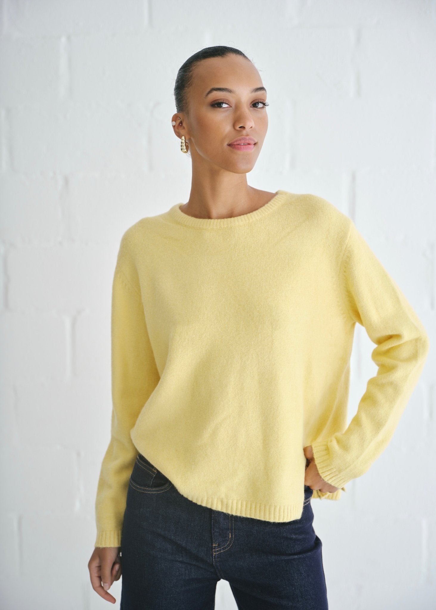 View our Lemon Crew Neck Knit - by Tribute Store