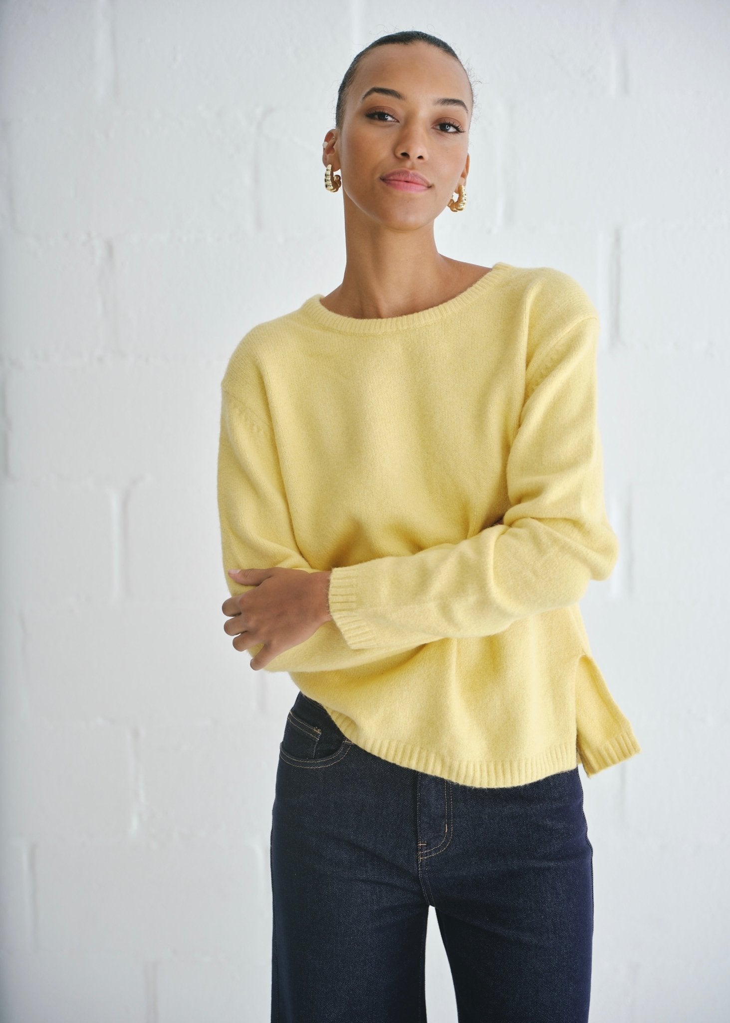 View our Lemon Crew Neck Knit - by Tribute Store