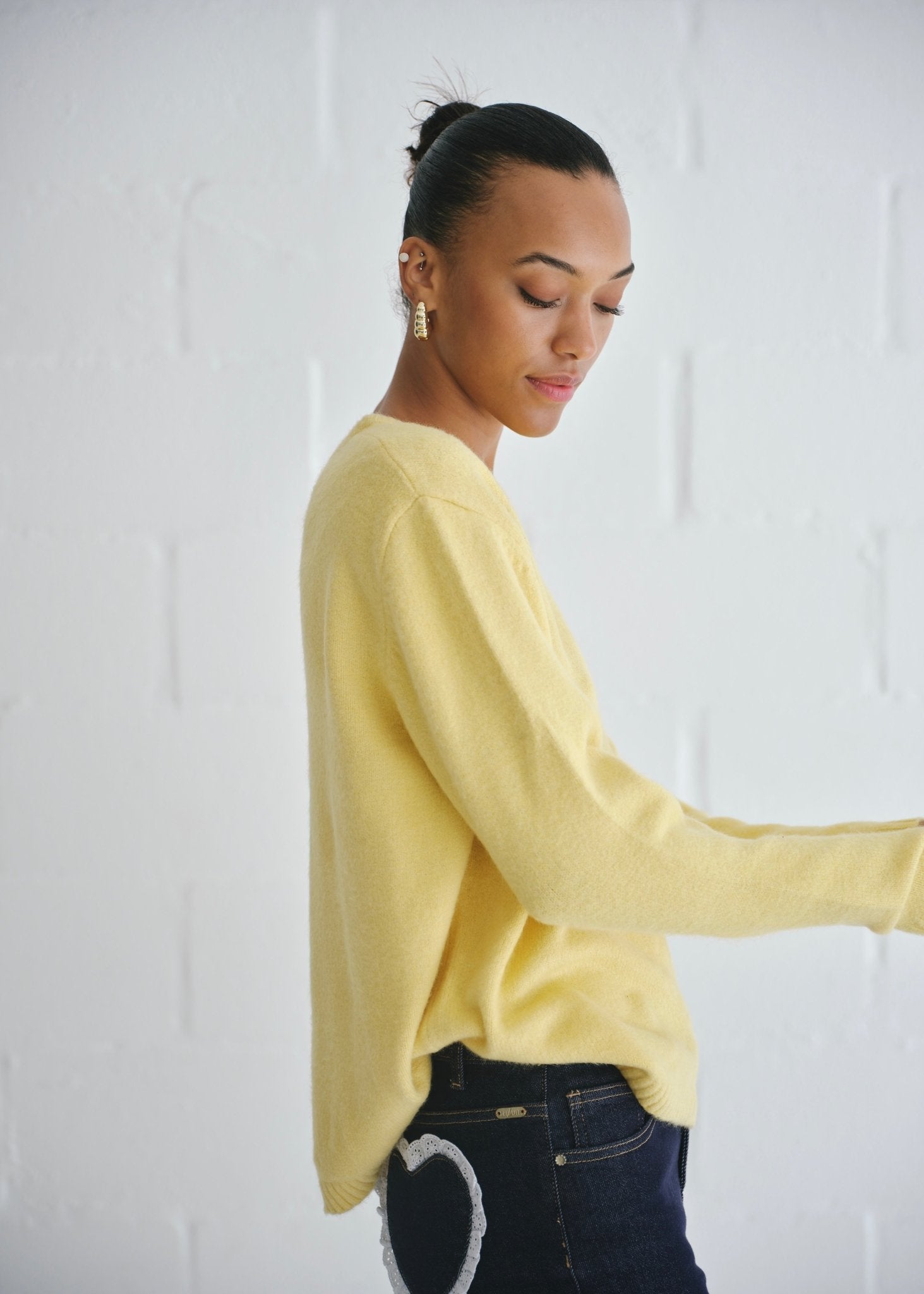 View our Lemon Crew Neck Knit - by Tribute Store