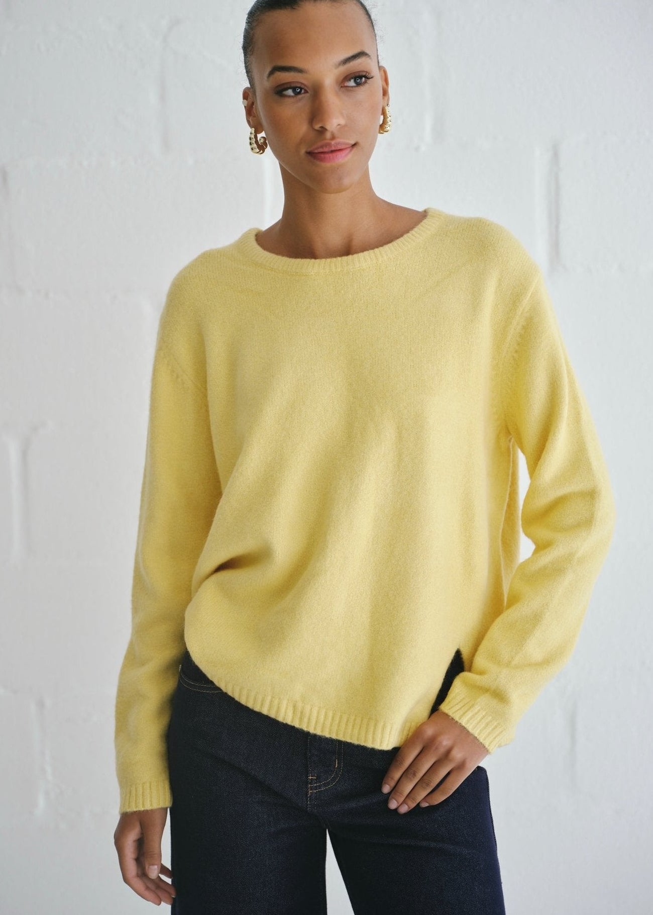 View our Lemon Crew Neck Knit - by Tribute Store