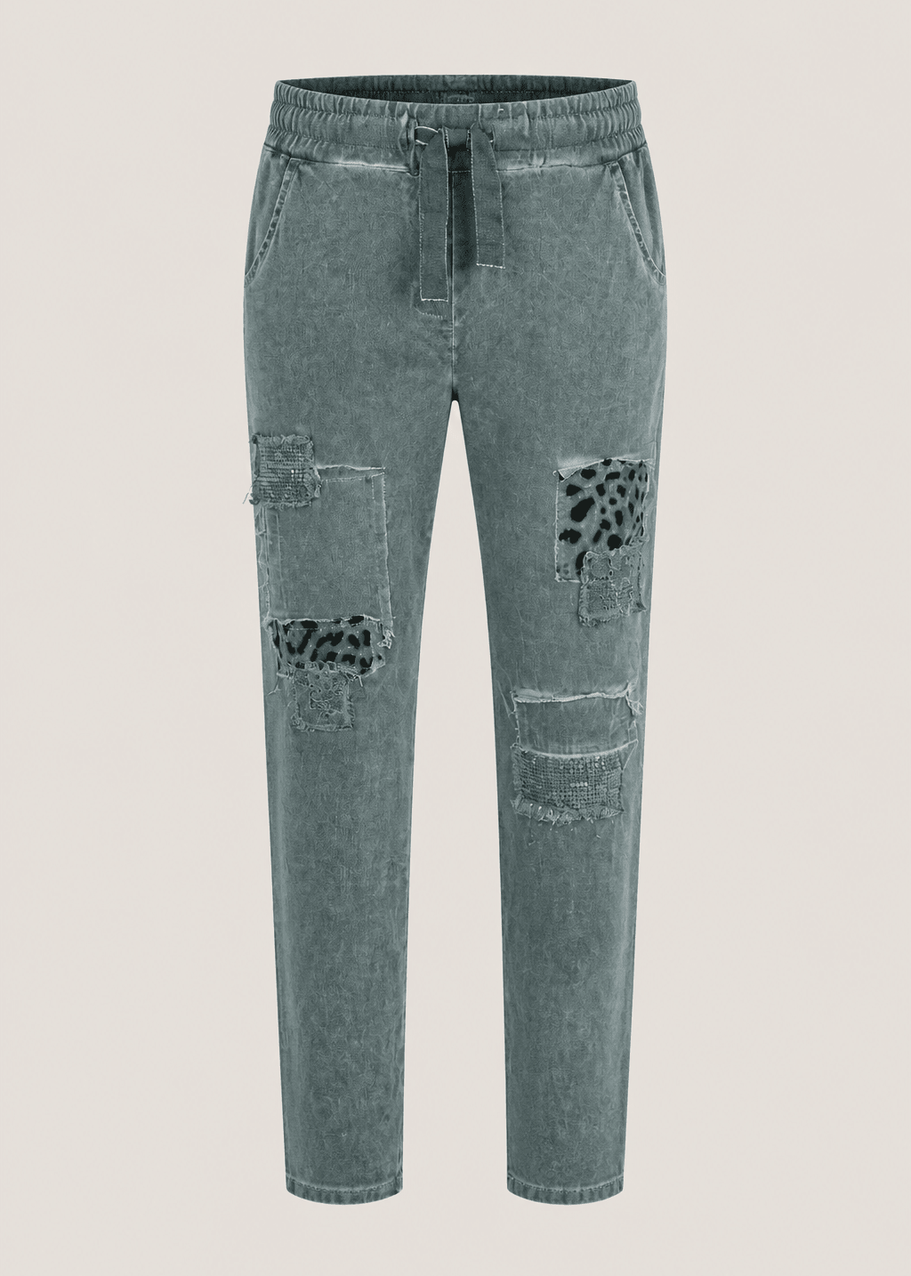 View our Leopard Sequin Joggers In Turquoise - by Tribute Store