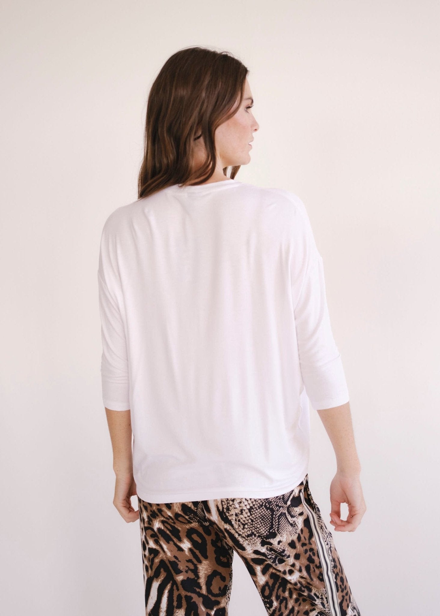 View our Lucie Tee With Seam Detail In White - by Tribute Store