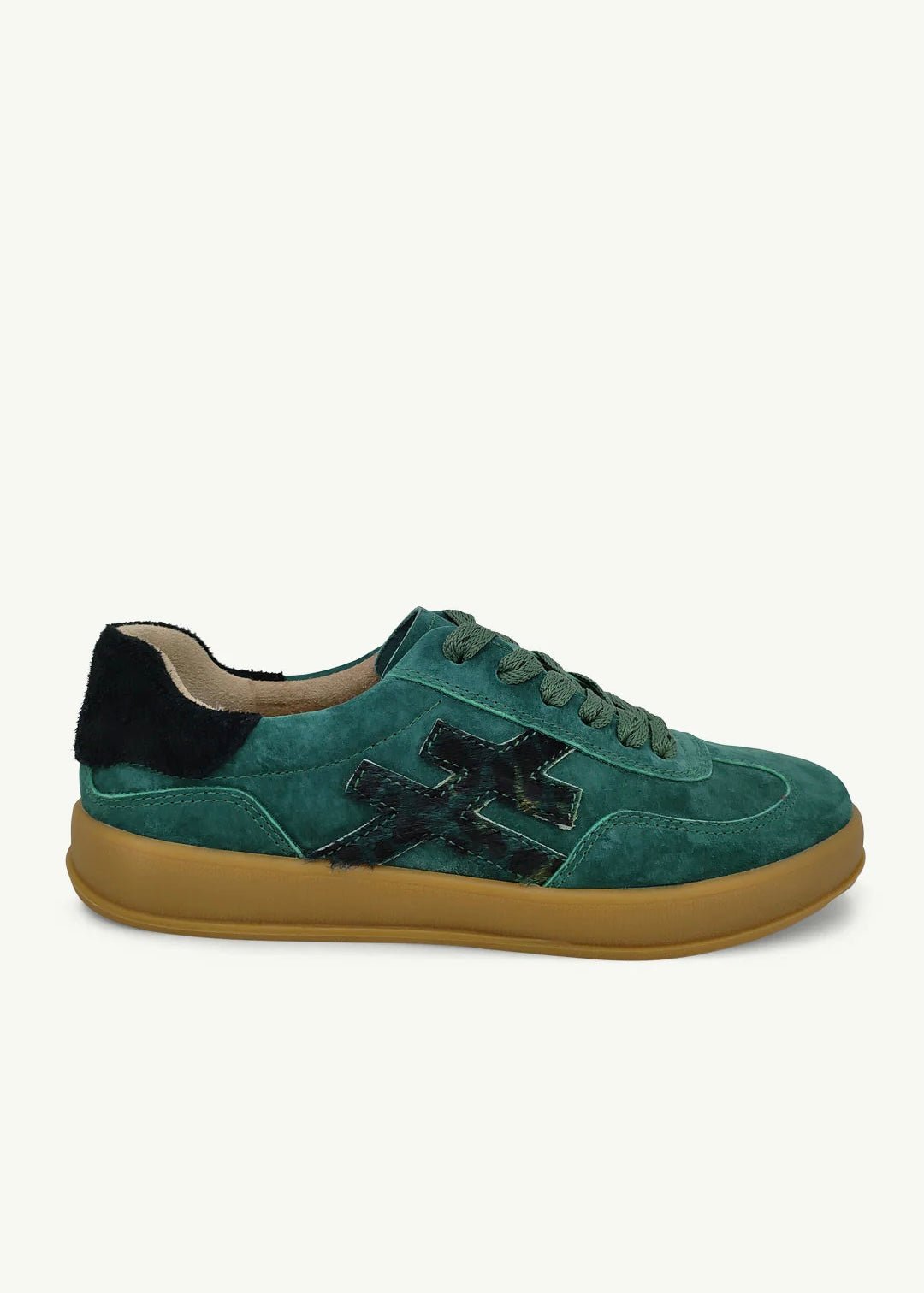 View our Lumi Leather Sneaker In Emerald And Black - by Tribute Store