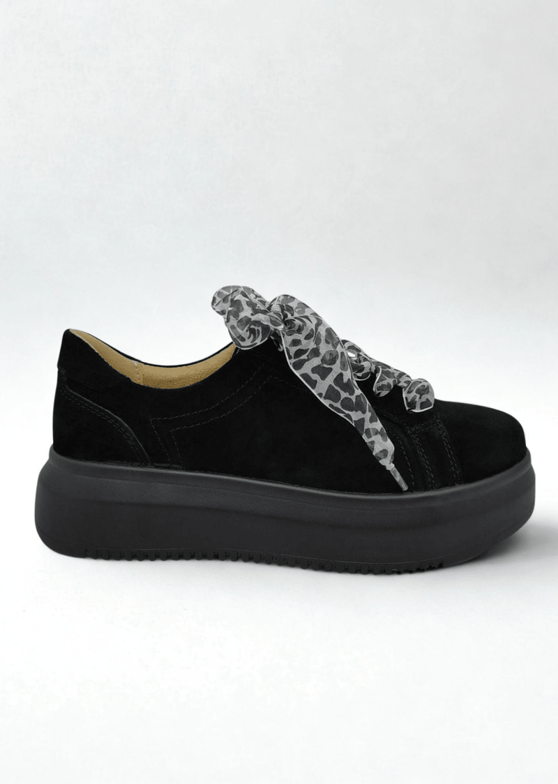 View our Lyra Platform Sneaker In Black - by Tribute Store