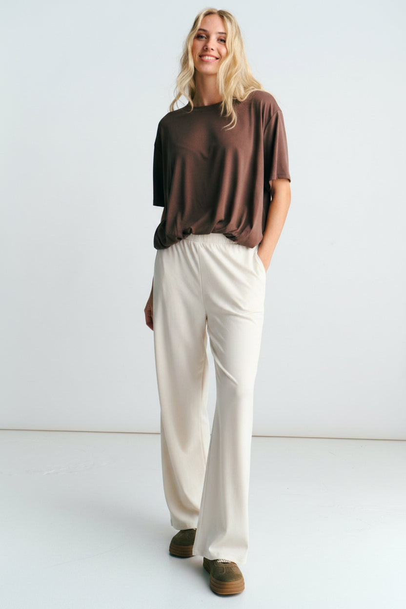 View our Malibu Butter Feel Palazzo Pants In Beige - by Tribute Store