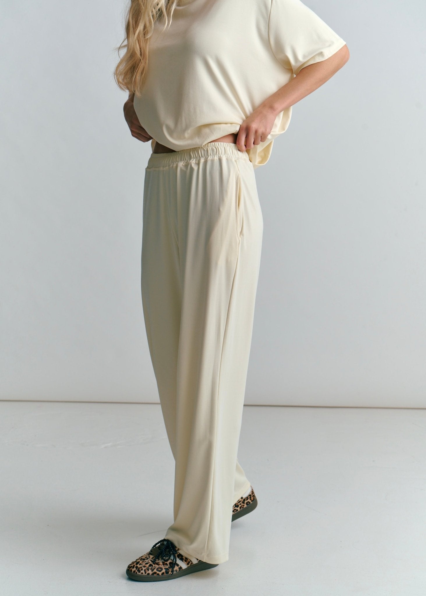 View our Malibu Butter Feel Palazzo Pants In Butter Yellow - by Tribute Store