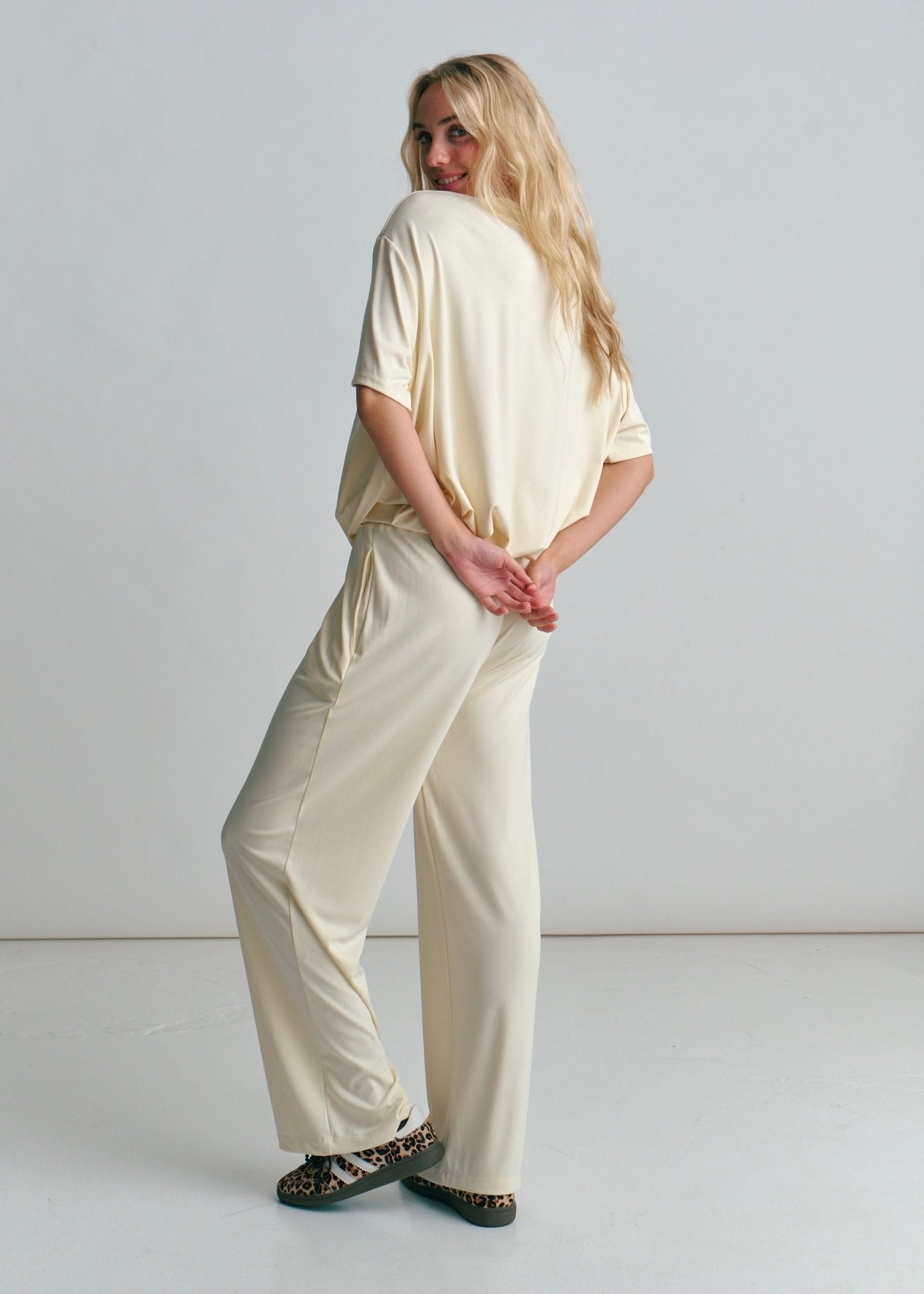 View our Malibu Butter Feel Palazzo Pants In Butter Yellow - by Tribute Store