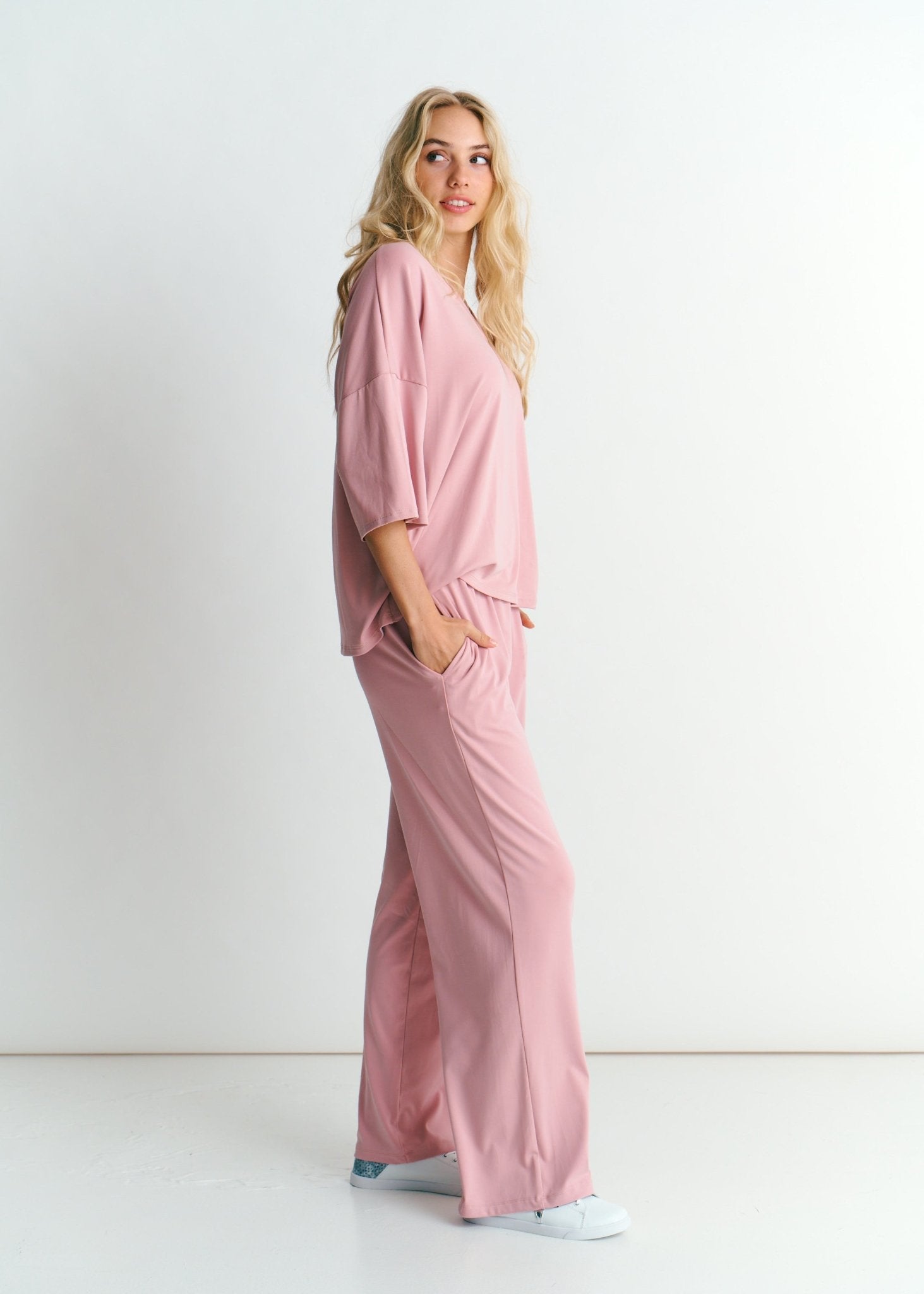 View our Malibu Butter Feel Palazzo Pants In Dirty Pink - by Tribute Store