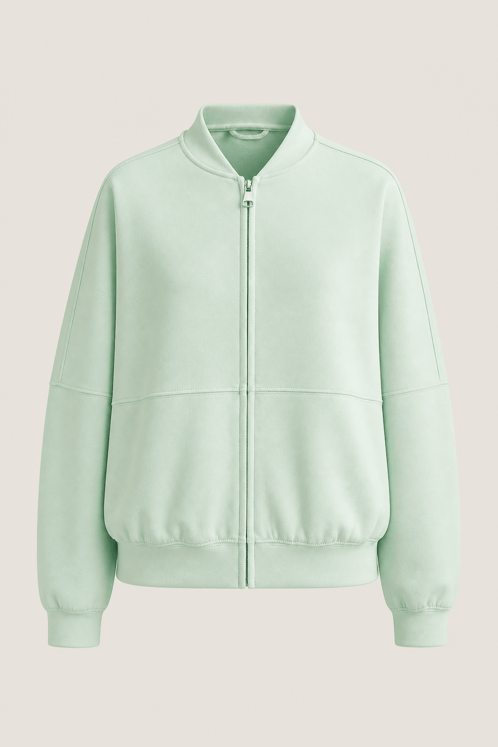 View our Malmö Oversized Zip Up Bomber Jacket In Pistachio Mint - by Tribute Store