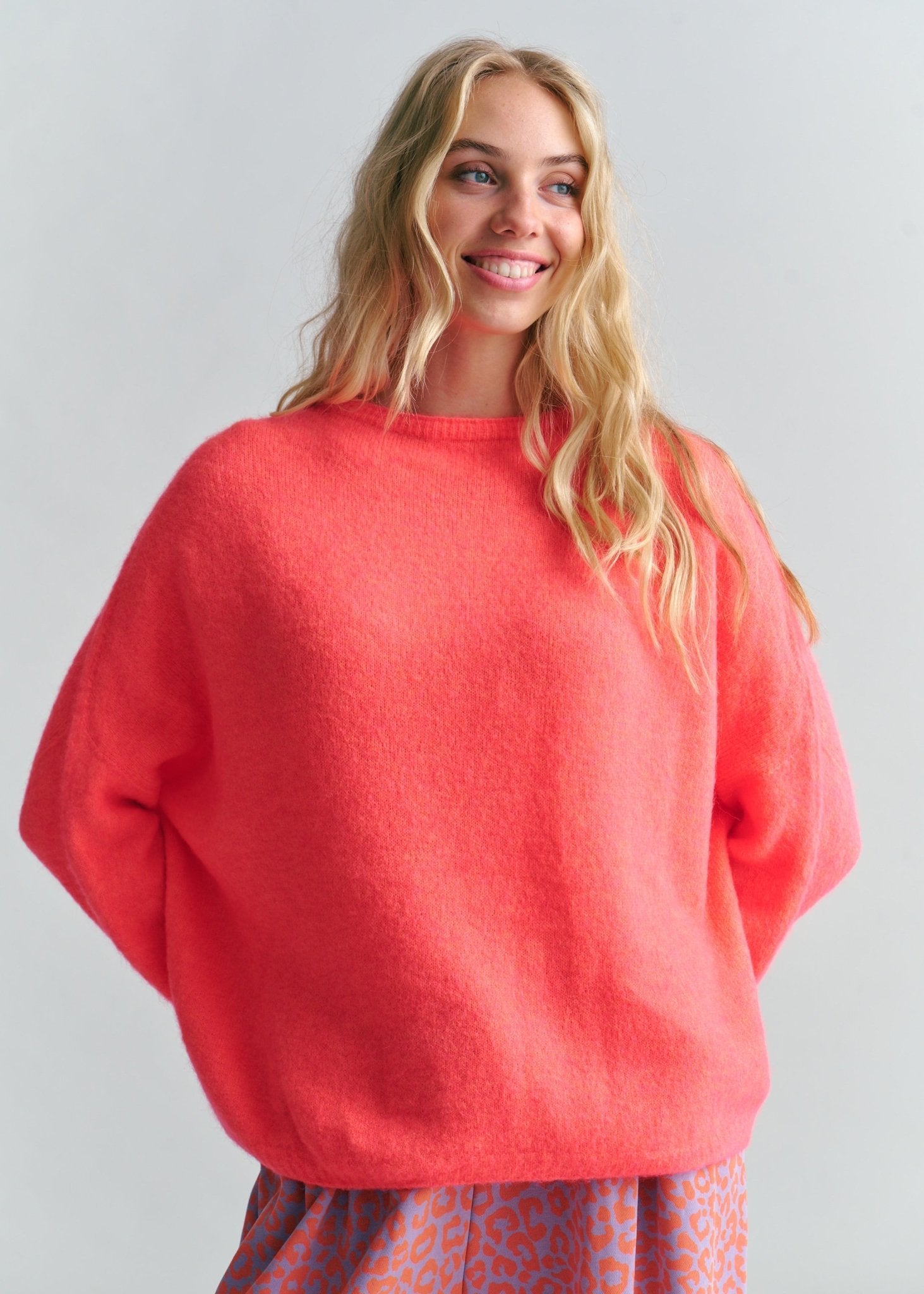 View our Manhattan Italian Knit In Lumo Coral - by Tribute Store