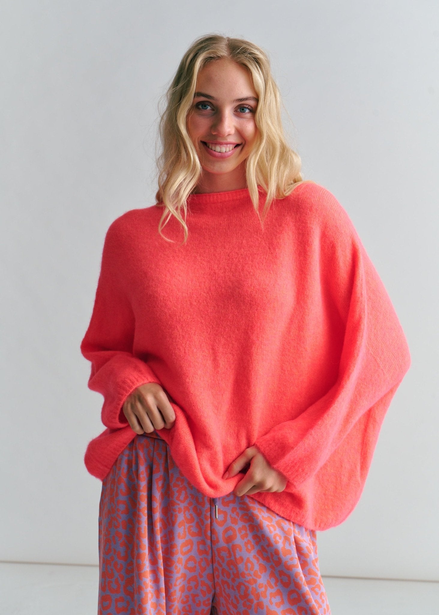 View our Manhattan Italian Knit In Lumo Coral - by Tribute Store