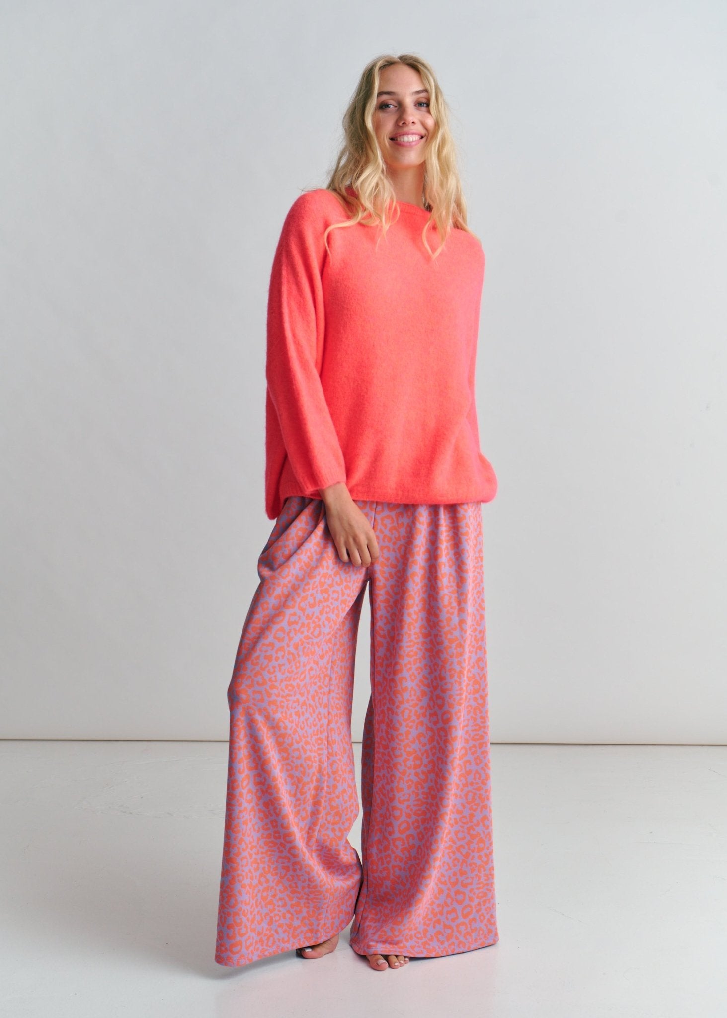 View our Manhattan Italian Knit In Lumo Coral - by Tribute Store