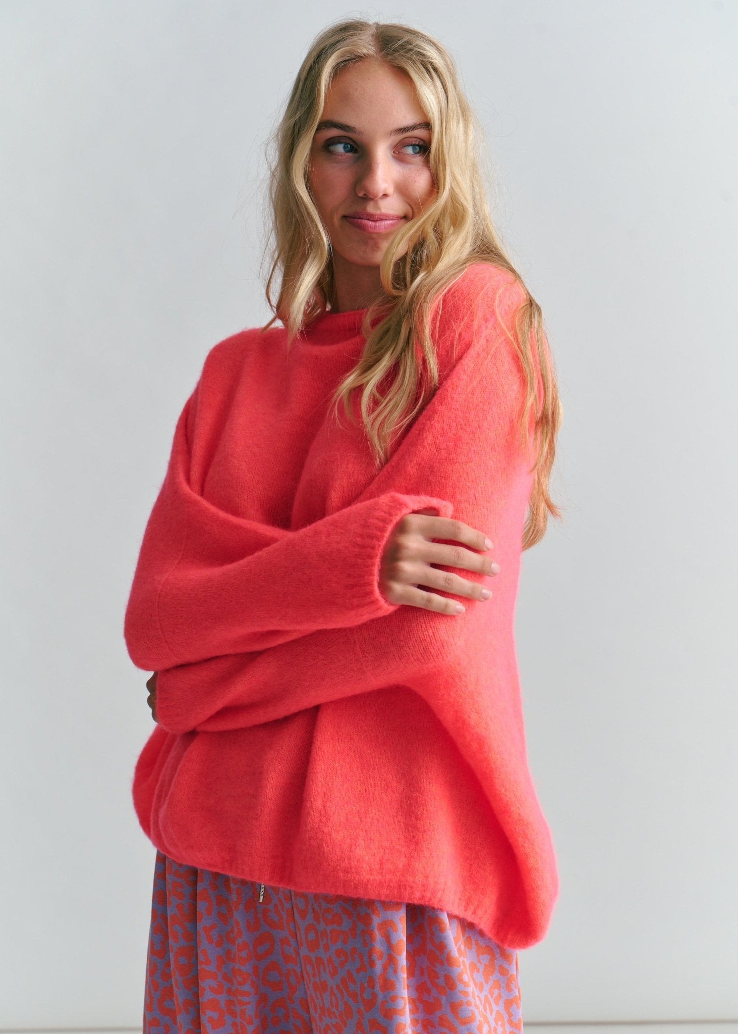 View our Manhattan Italian Knit In Lumo Coral - by Tribute Store