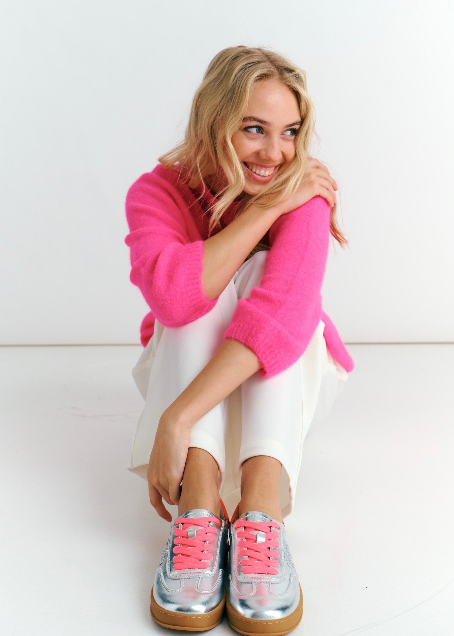 View our Manhattan Italian Oversized Knit In Lumo Pink - by Tribute Store