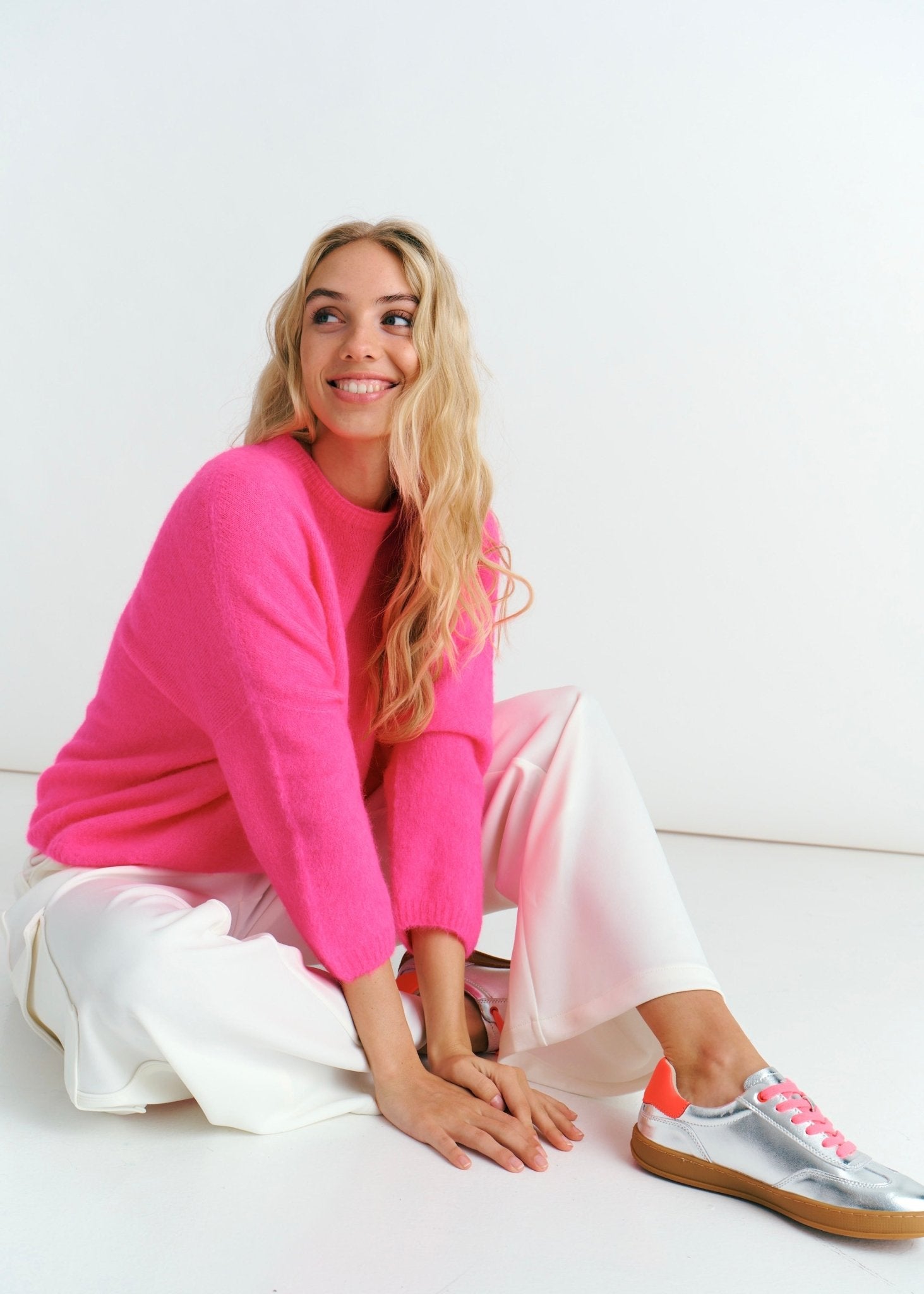 View our Manhattan Italian Oversized Knit In Lumo Pink - by Tribute Store