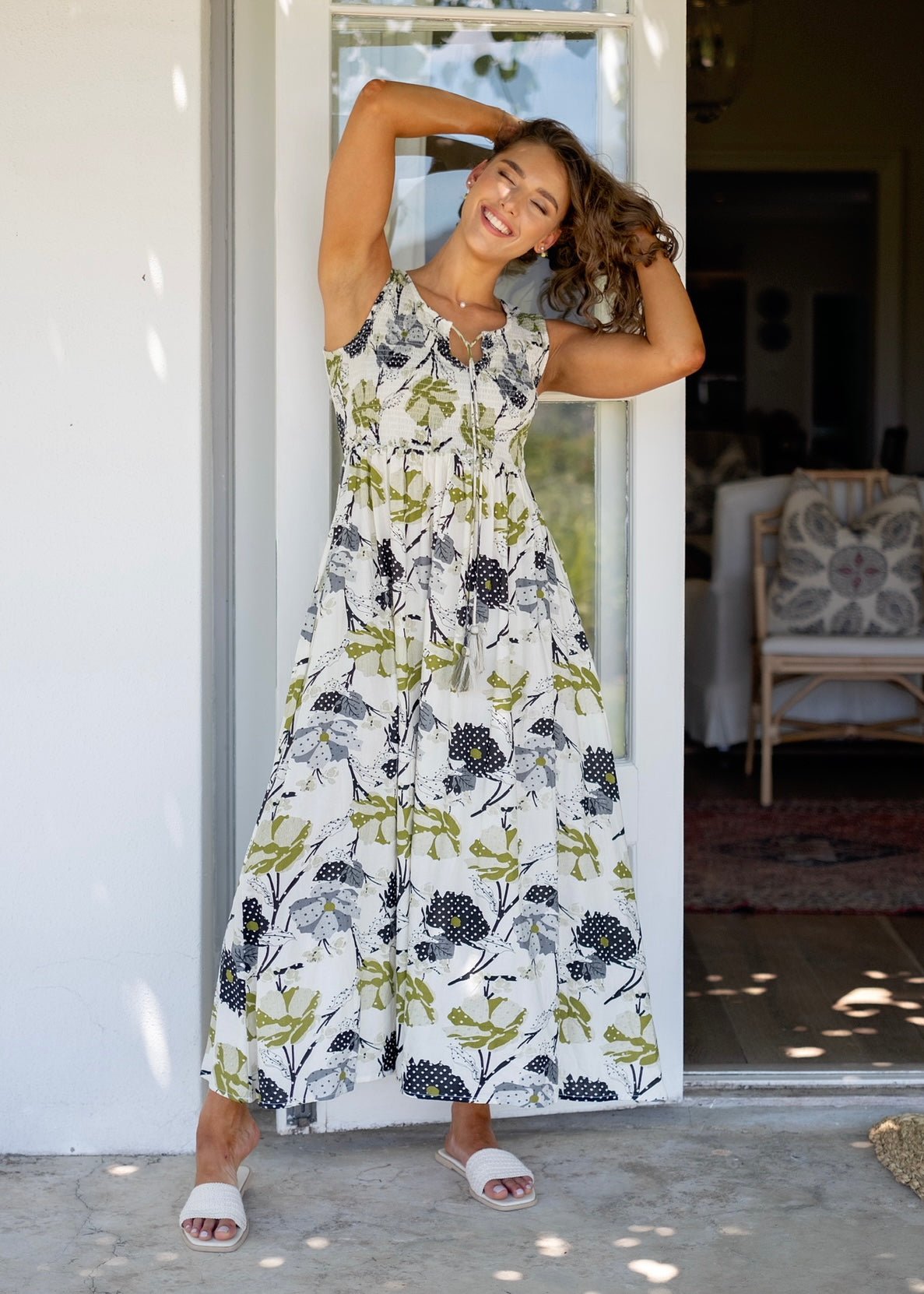 View our Maribelle Dress With Floral Dress In White - by Tribute Store