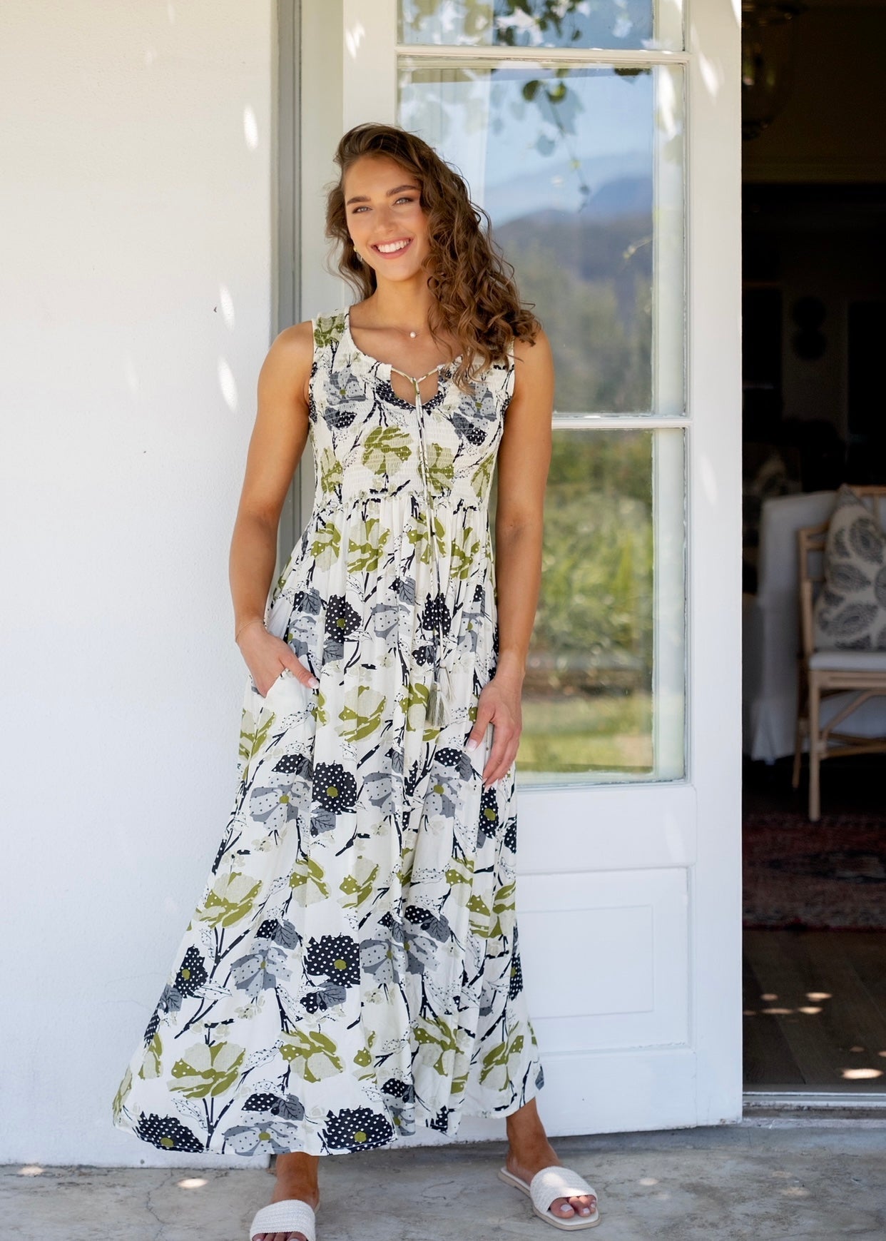 View our Maribelle Dress With Floral Dress In White - by Tribute Store