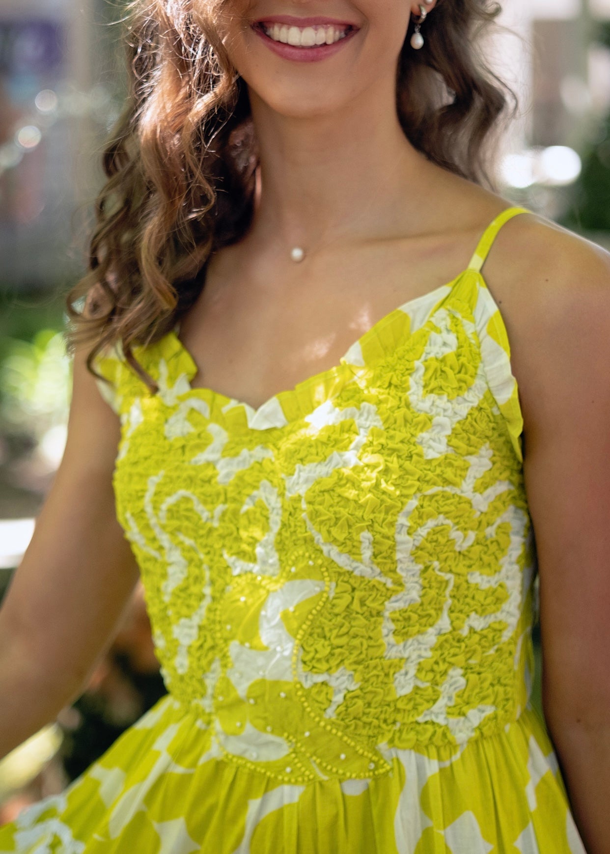 View our Marina Tiered Dress In Lemon - by Tribute Store