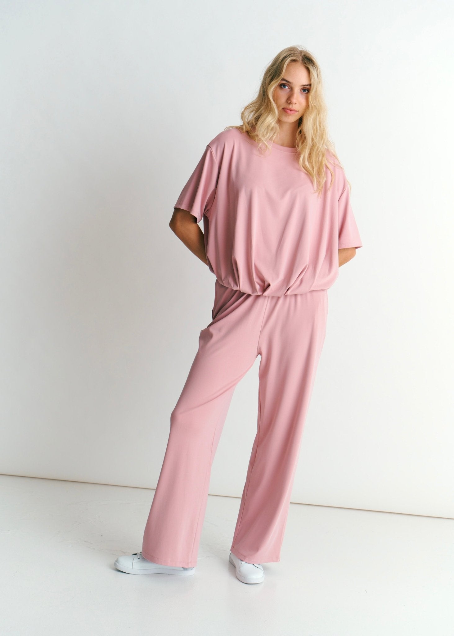 View our Maui Butter Feel Bubble Tee In Dirty Pink - by Tribute Store