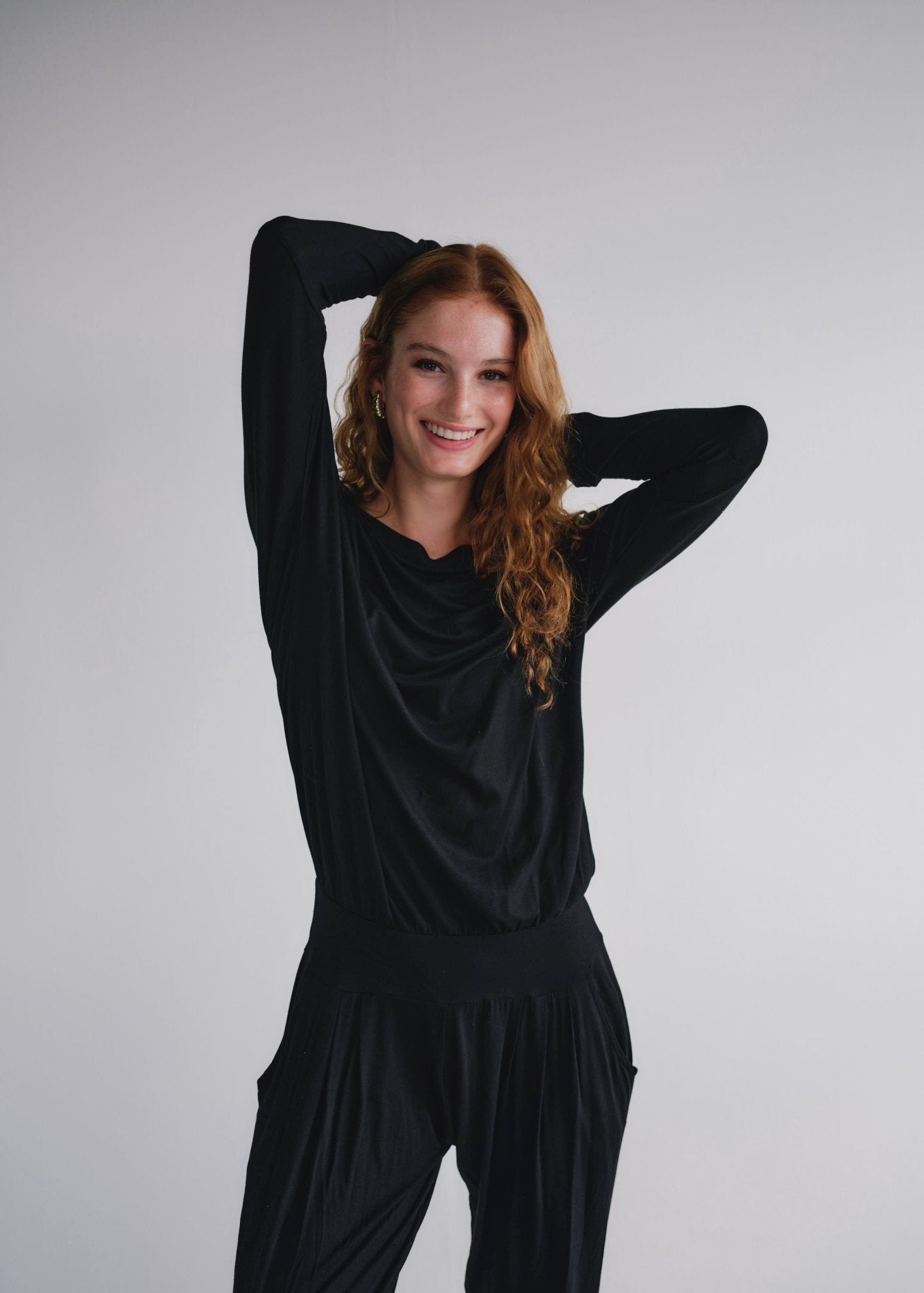 View our Mila Lounge Jumpsuit In Black - by Tribute Store