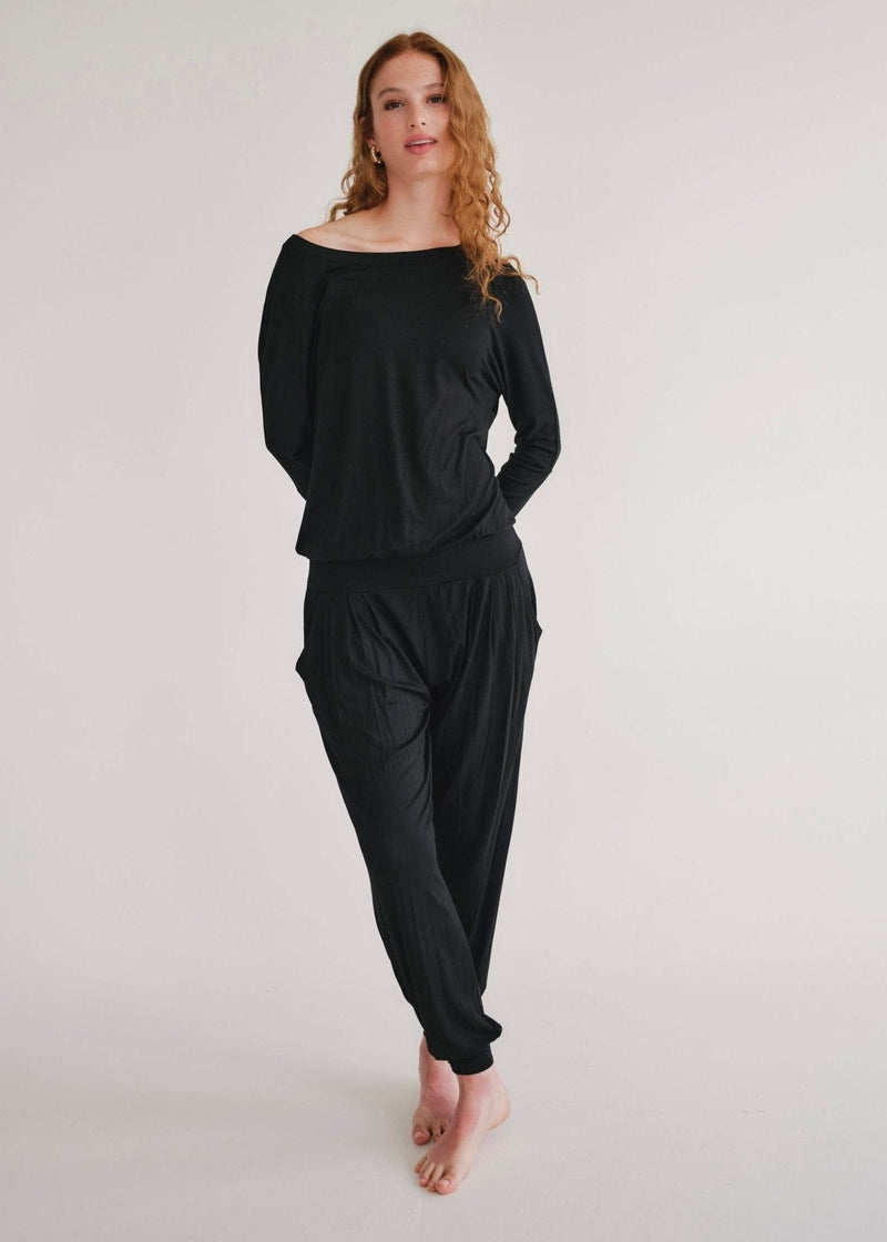View our Mila Lounge Jumpsuit In Black - by Tribute Store