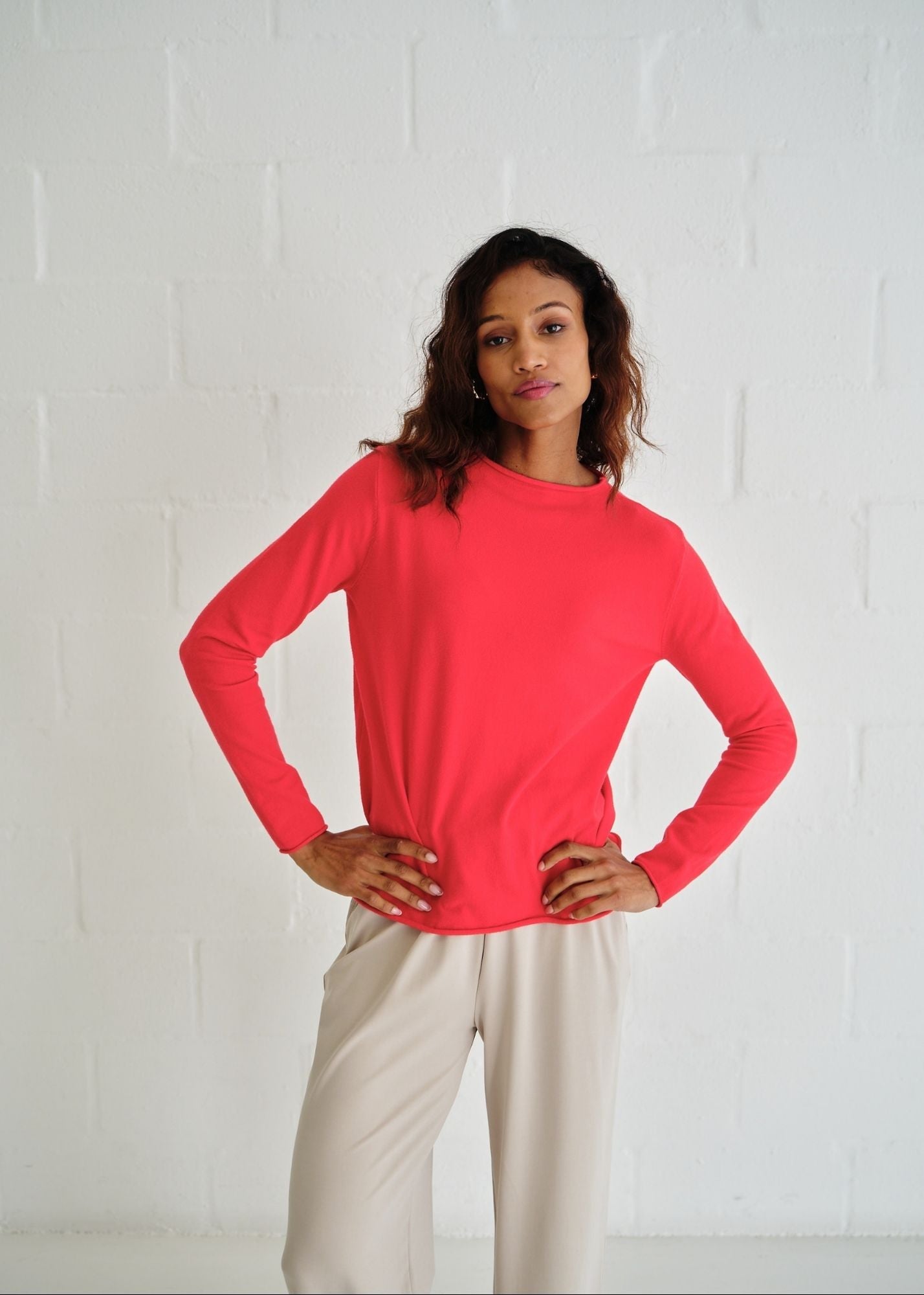 View our Milan Classic Funnel Neck Top In Red - by Tribute Store