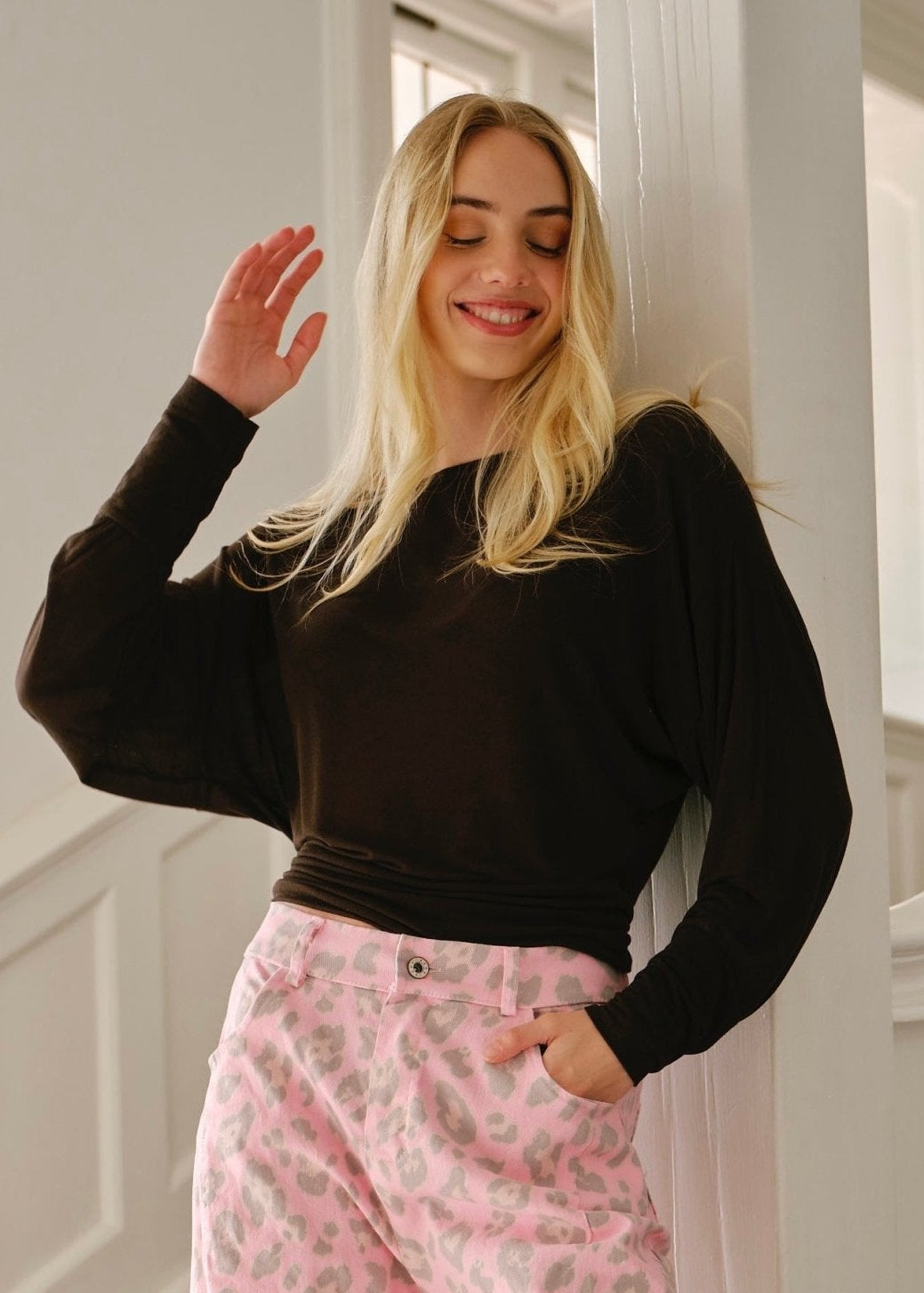 View our Milano Italian Cashmere Blend Top Sheer Dolman in Chocolate - by Tribute Store
