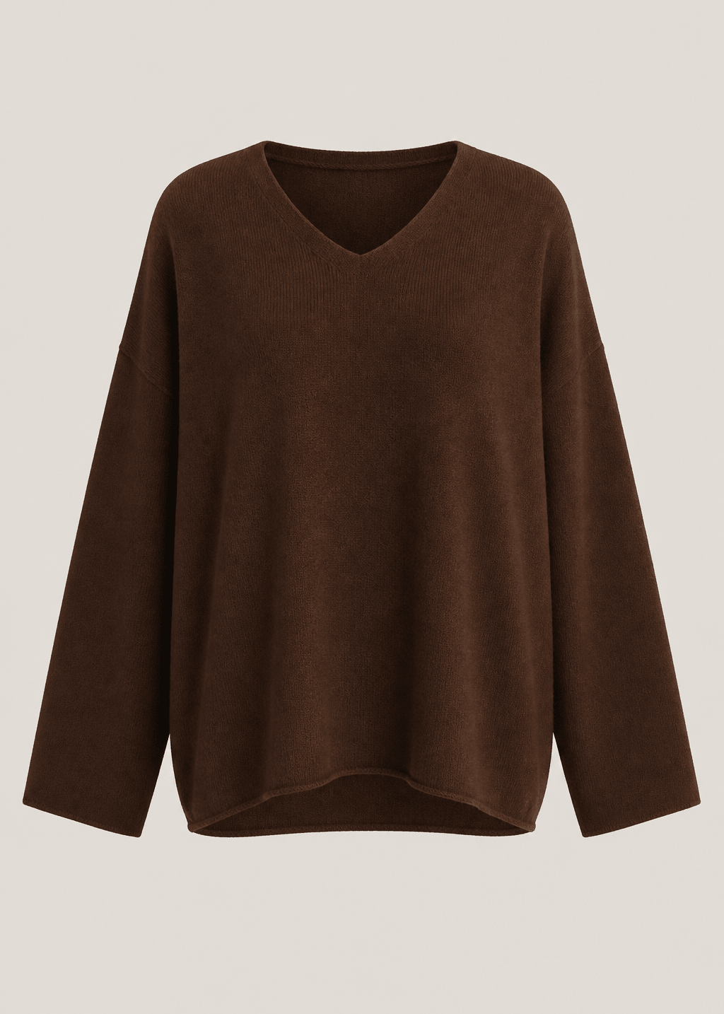 View our Monteray V-Neck Luxe Knit Top In Chocolate - by Tribute Store