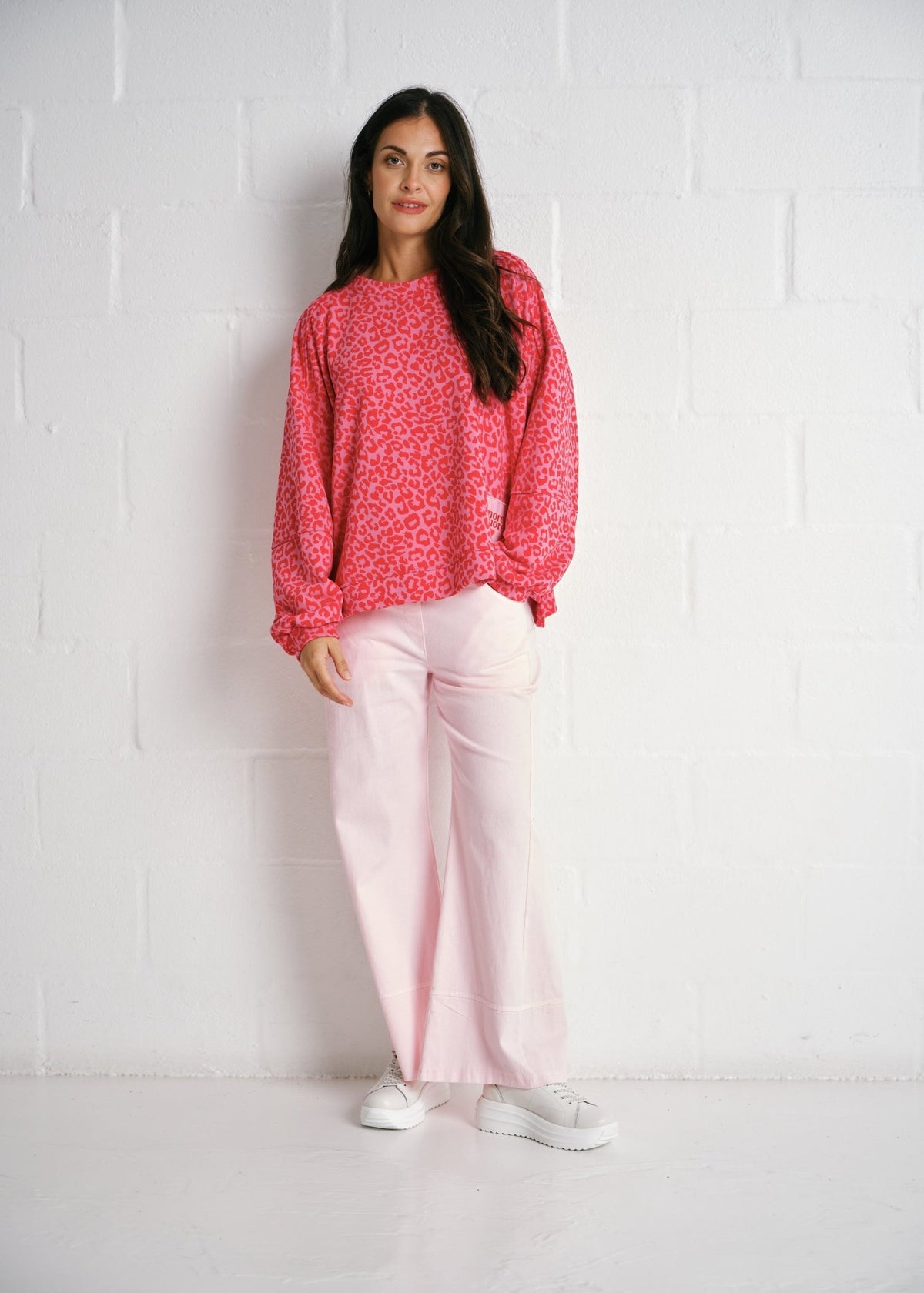 View our More Amore Leopard Sweat In Pink - by Tribute Store