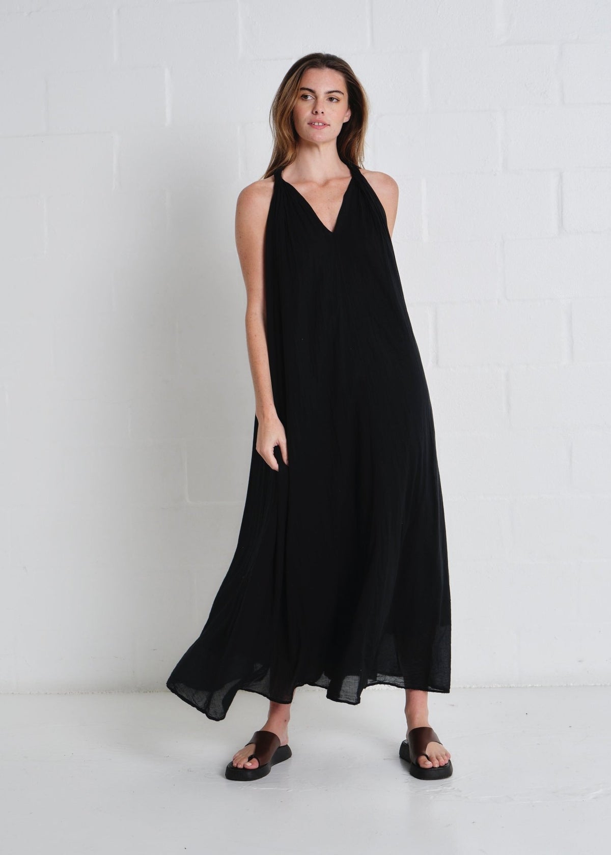 View our Panama Twisted Shoulder Maxi In Black - by Tribute Store
