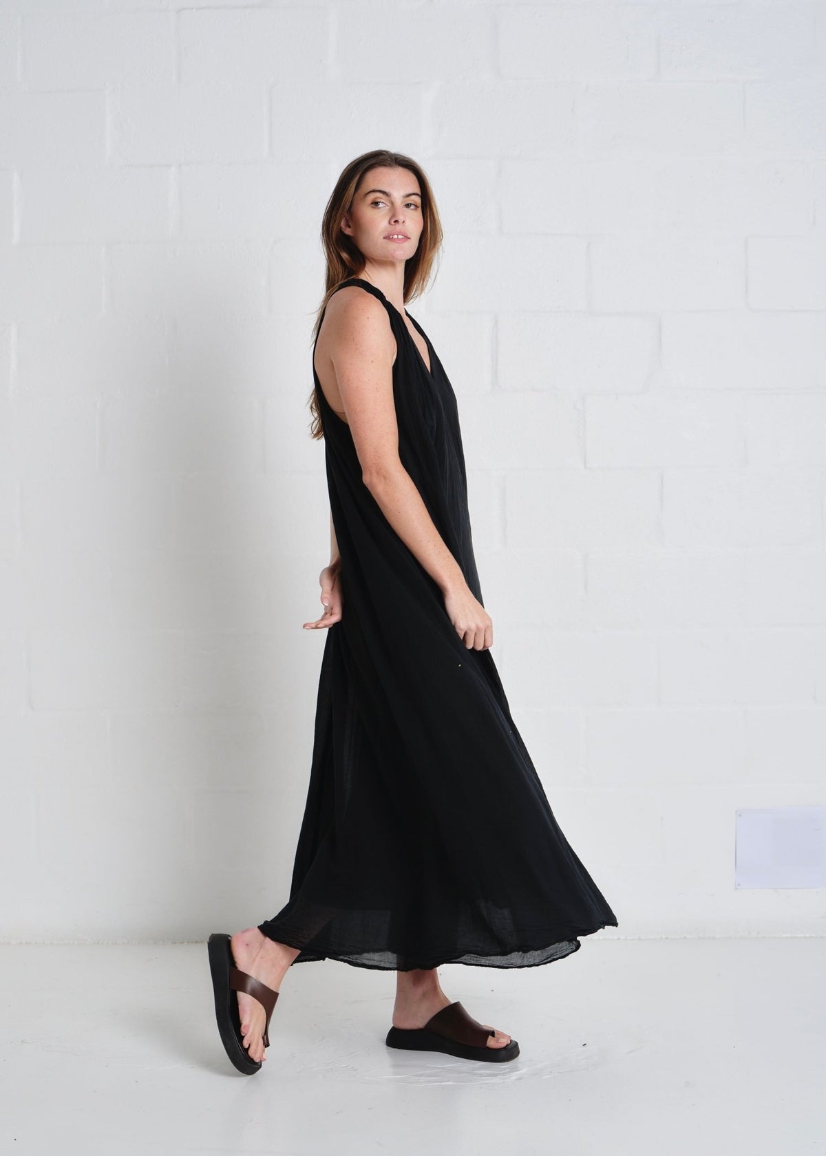 View our Panama Twisted Shoulder Maxi In Black - by Tribute Store