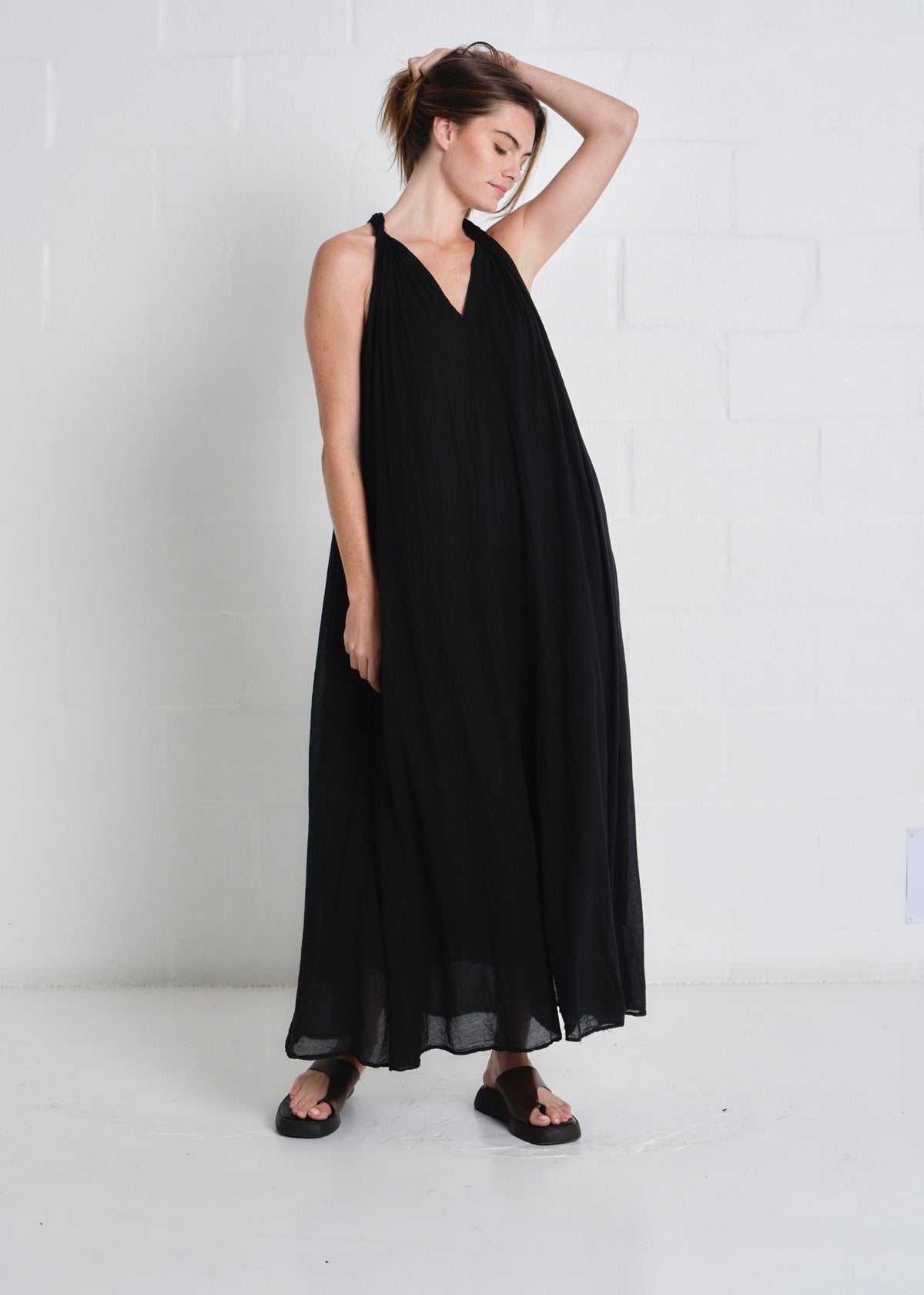 View our Panama Twisted Shoulder Maxi In Black - by Tribute Store