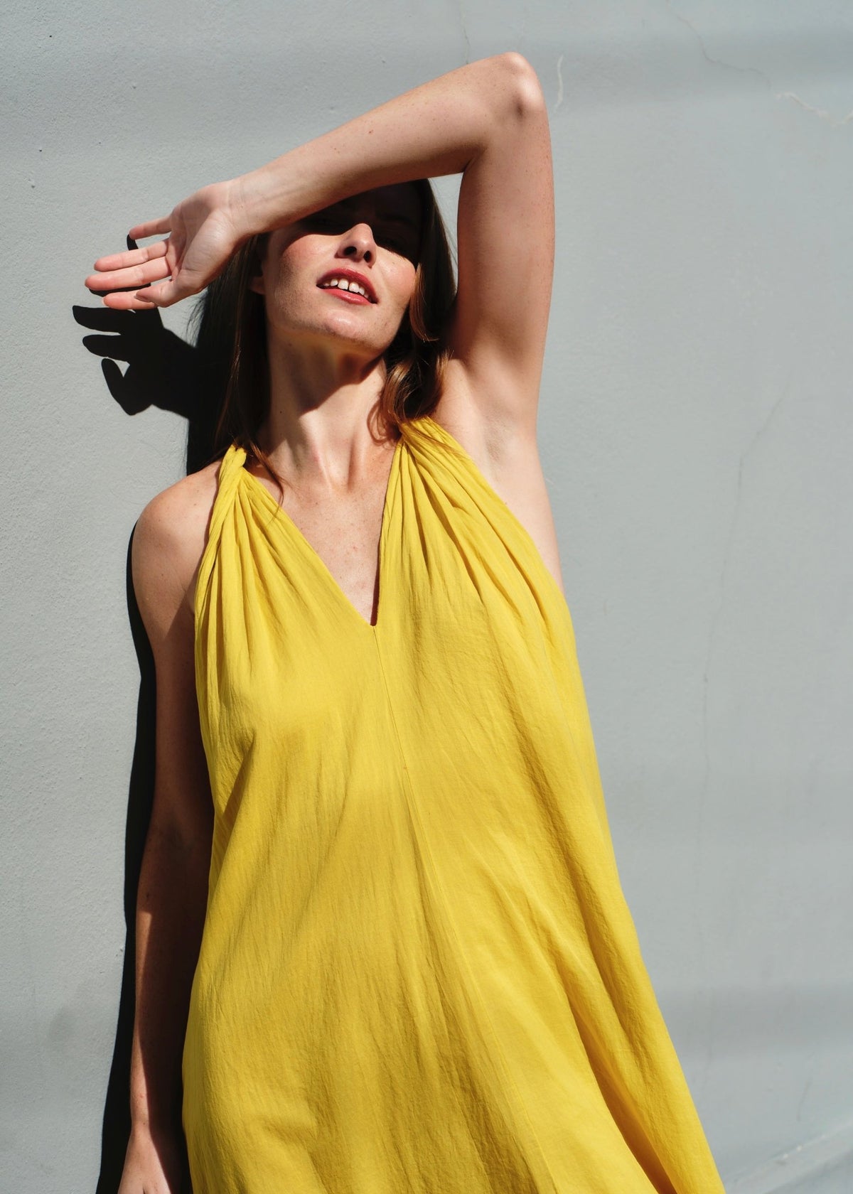 View our Panama Twisted Shoulder Maxi In Mustard - by Tribute Store