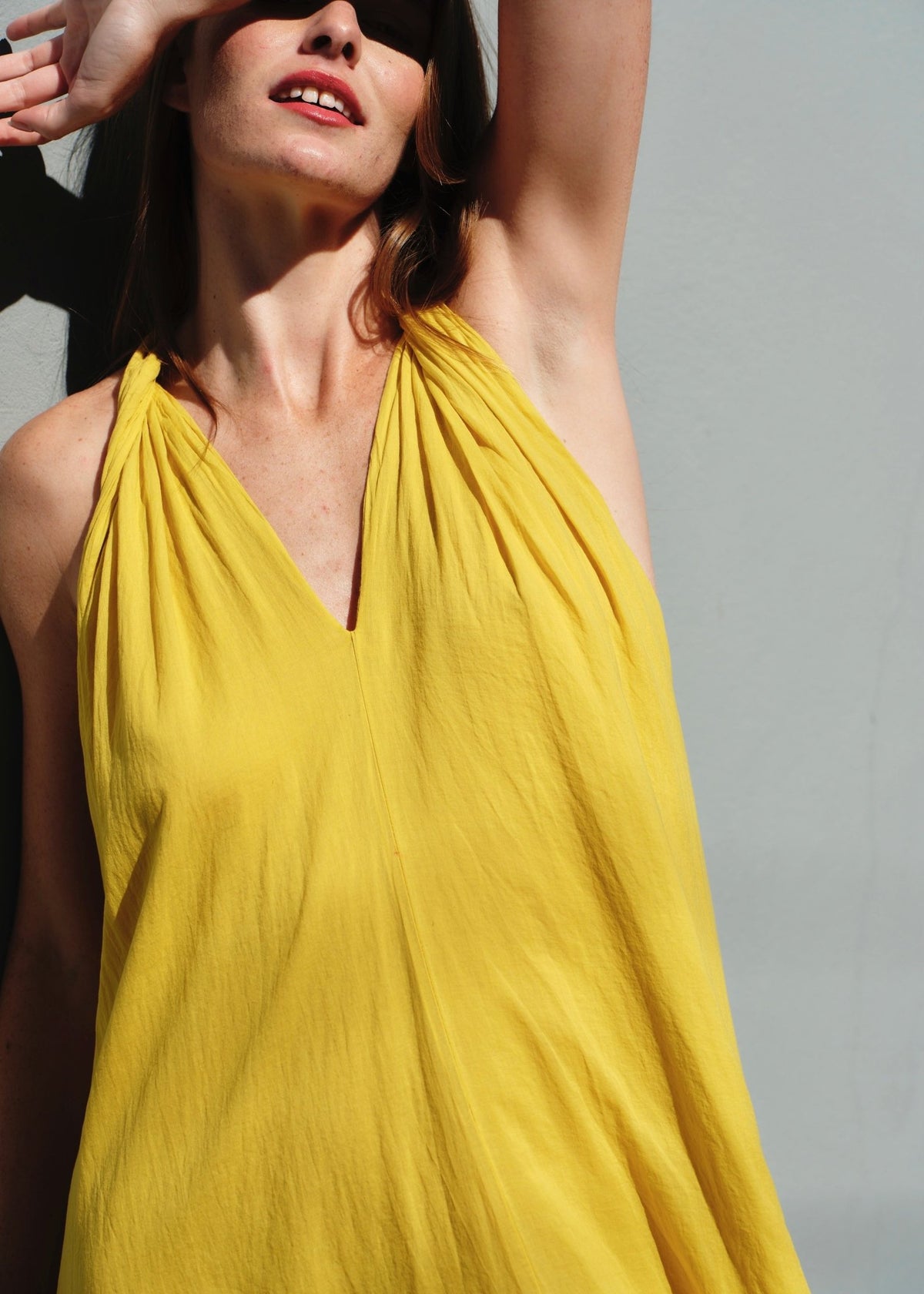 View our Panama Twisted Shoulder Maxi In Mustard - by Tribute Store