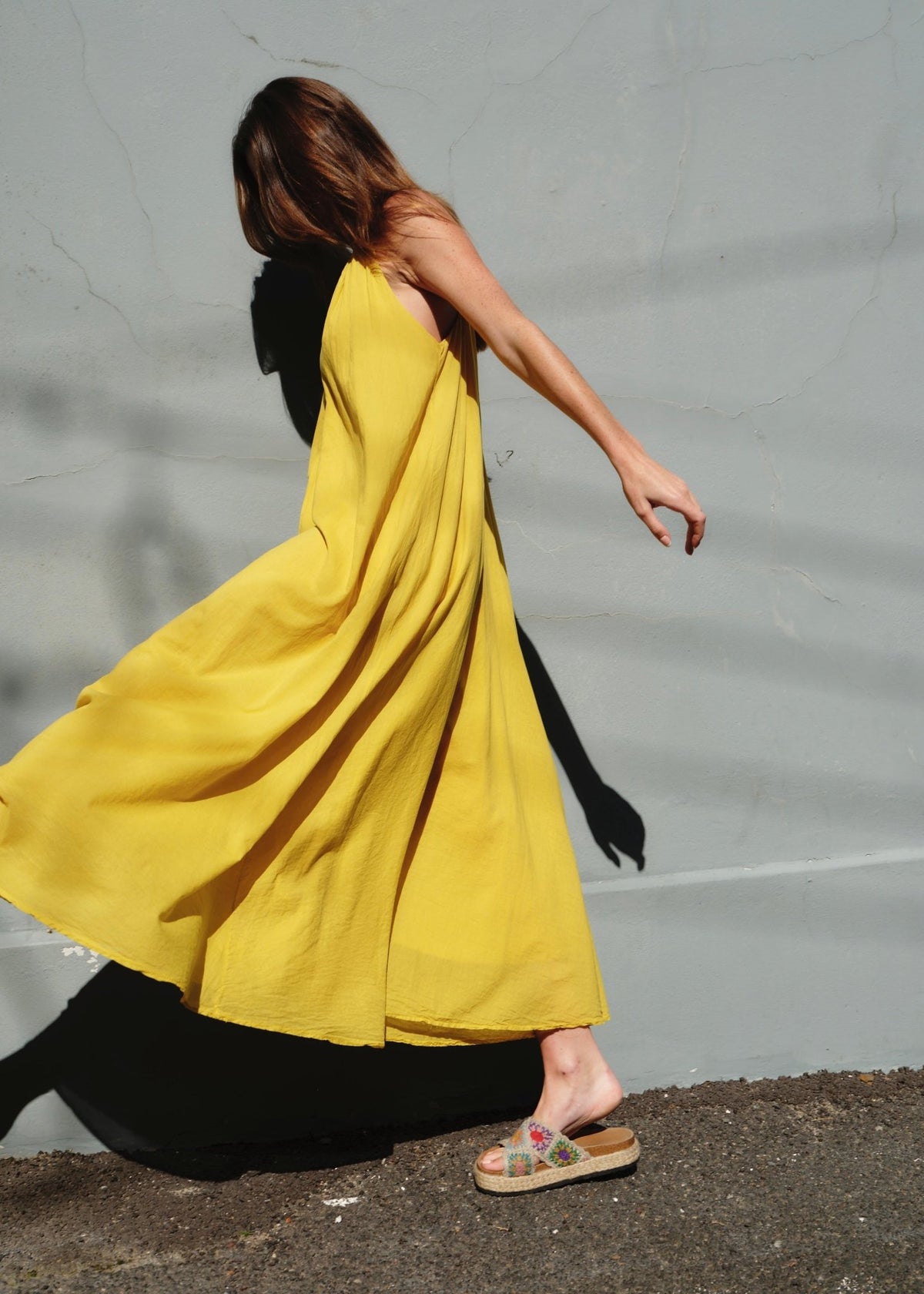 View our Panama Twisted Shoulder Maxi In Mustard - by Tribute Store