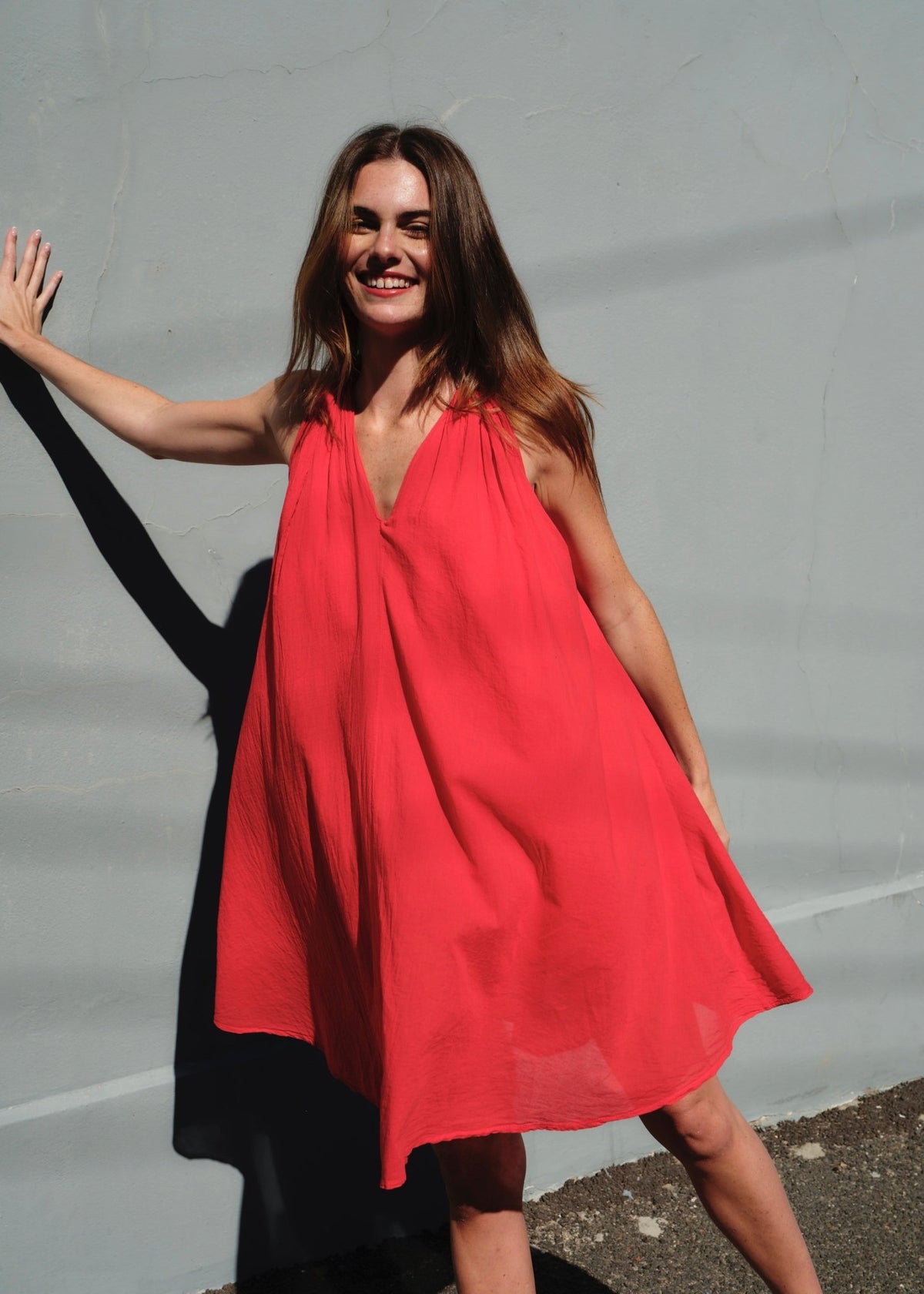 View our Panama Twisted Shoulder Short In Red - by Tribute Store