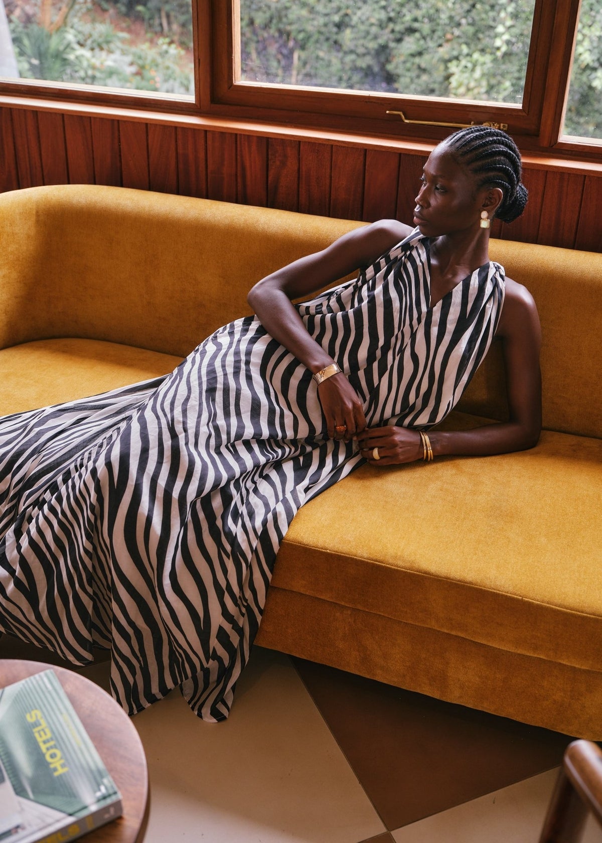 View our Panama Zebra Maxi Dress In Black And White - by Tribute Store