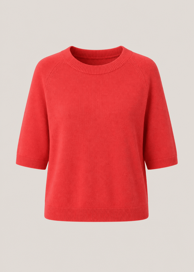 View our Piana Italian Butter Soft Crew Neck Knit Red - by Tribute Store