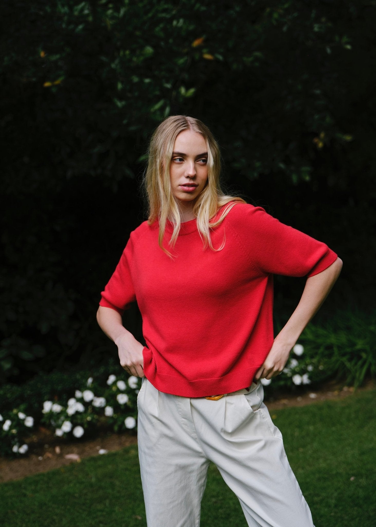 View our Piana Italian Butter Soft Knit in Coral - by Tribute Store