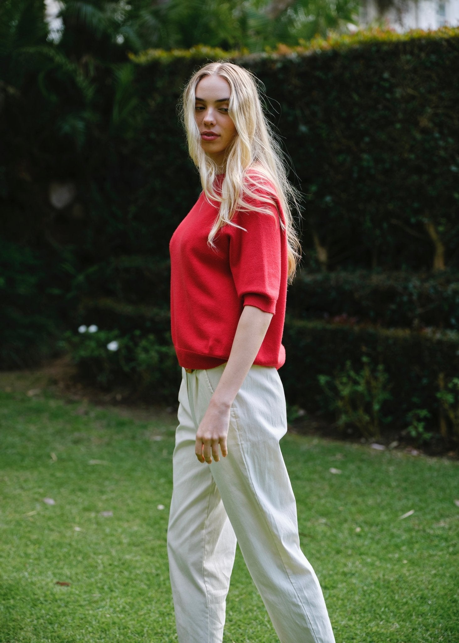 View our Piana Italian Butter Soft Knit in Coral - by Tribute Store
