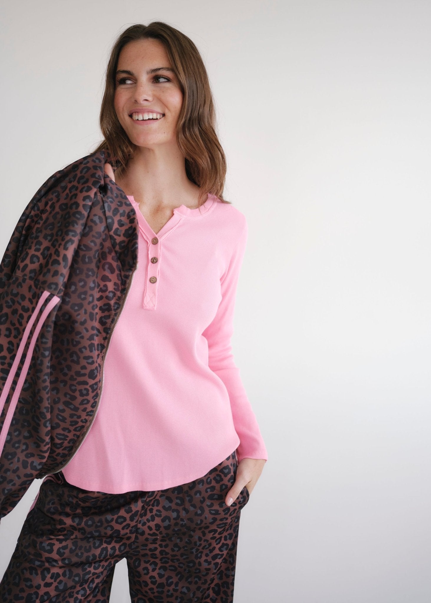 View our Pink Cotton Long Sleeved Top - by Tribute Store